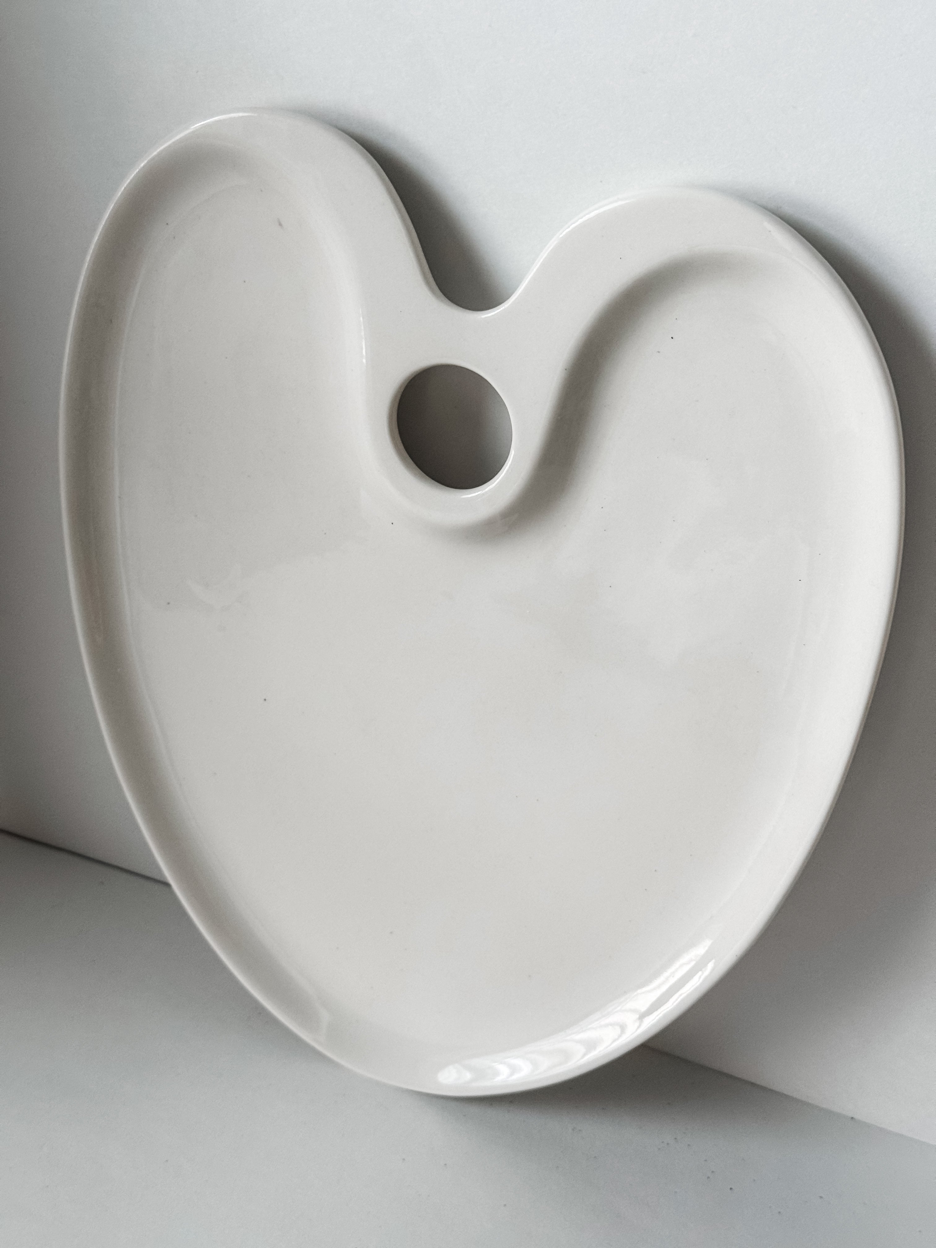Vintage French Glazed Porcelain Art Palette
