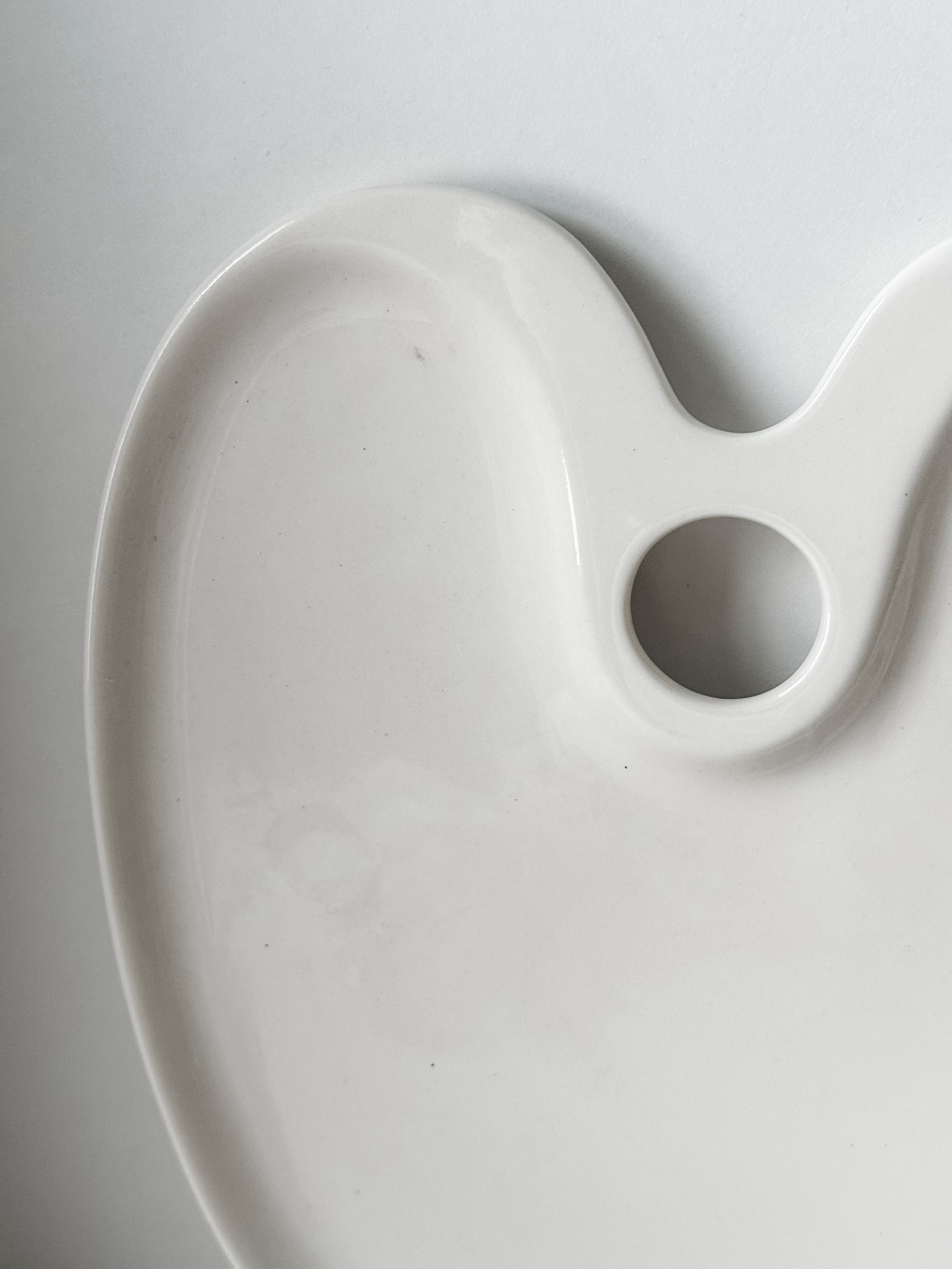 Vintage French Glazed Porcelain Art Palette