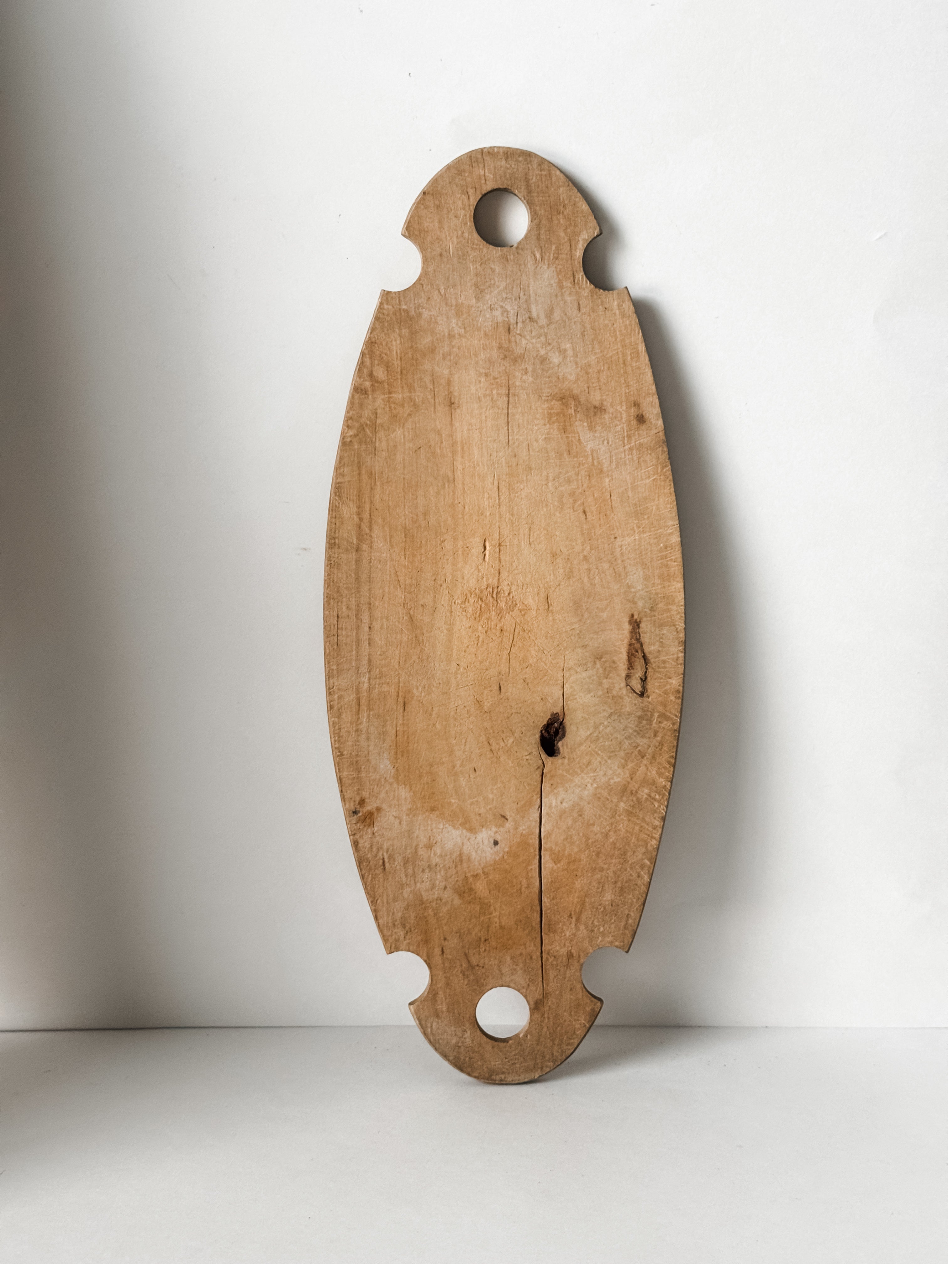 Antique Primitive Scandinavian Bread Board With Carvings
