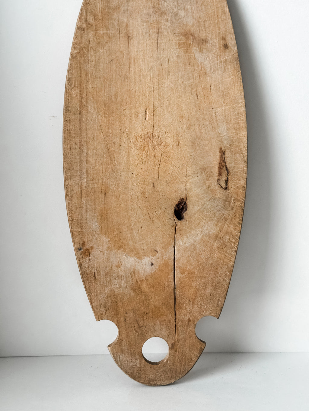 Antique Primitive Scandinavian Bread Board With Carvings