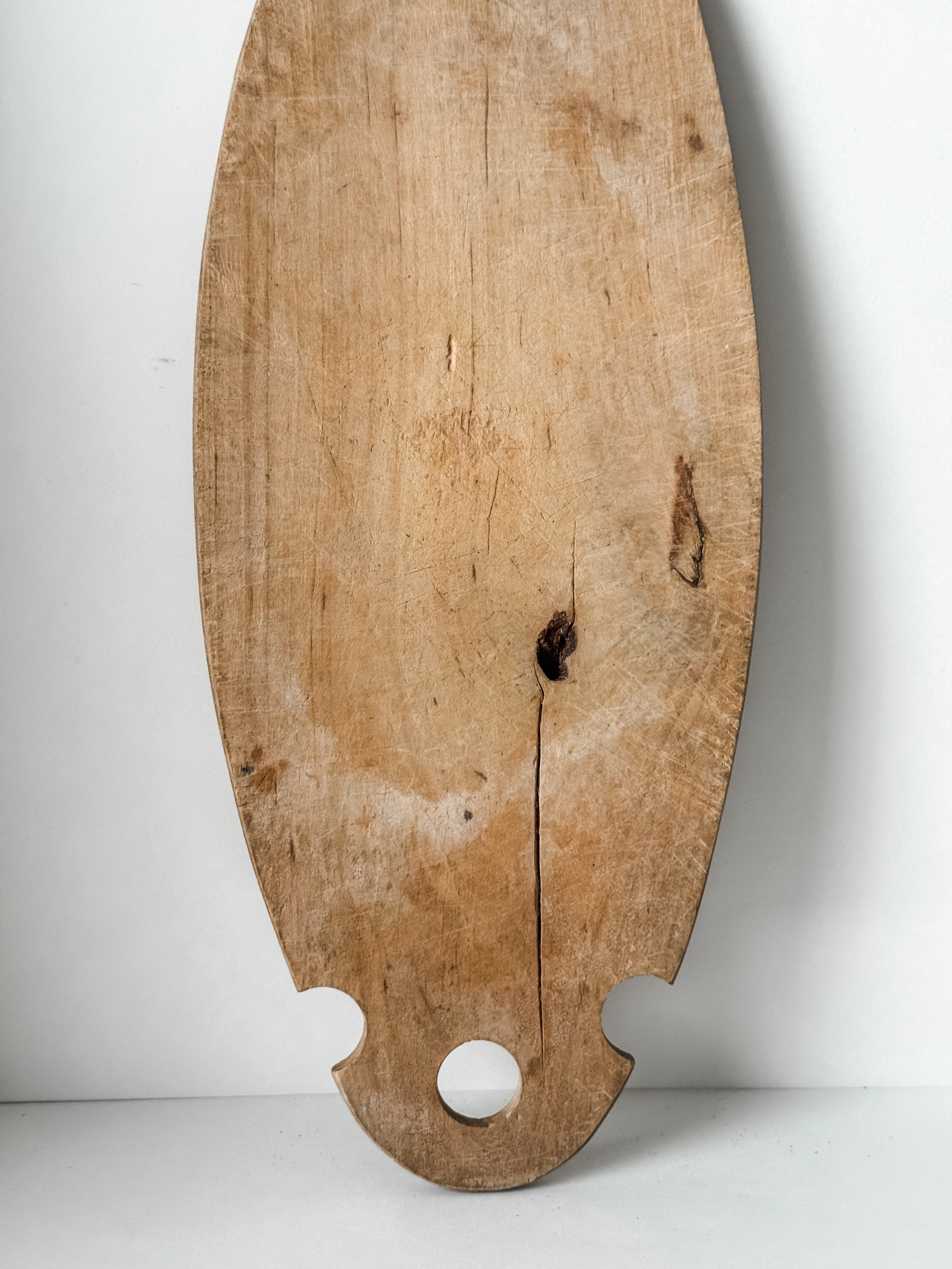 Antique Primitive Scandinavian Bread Board With Carvings