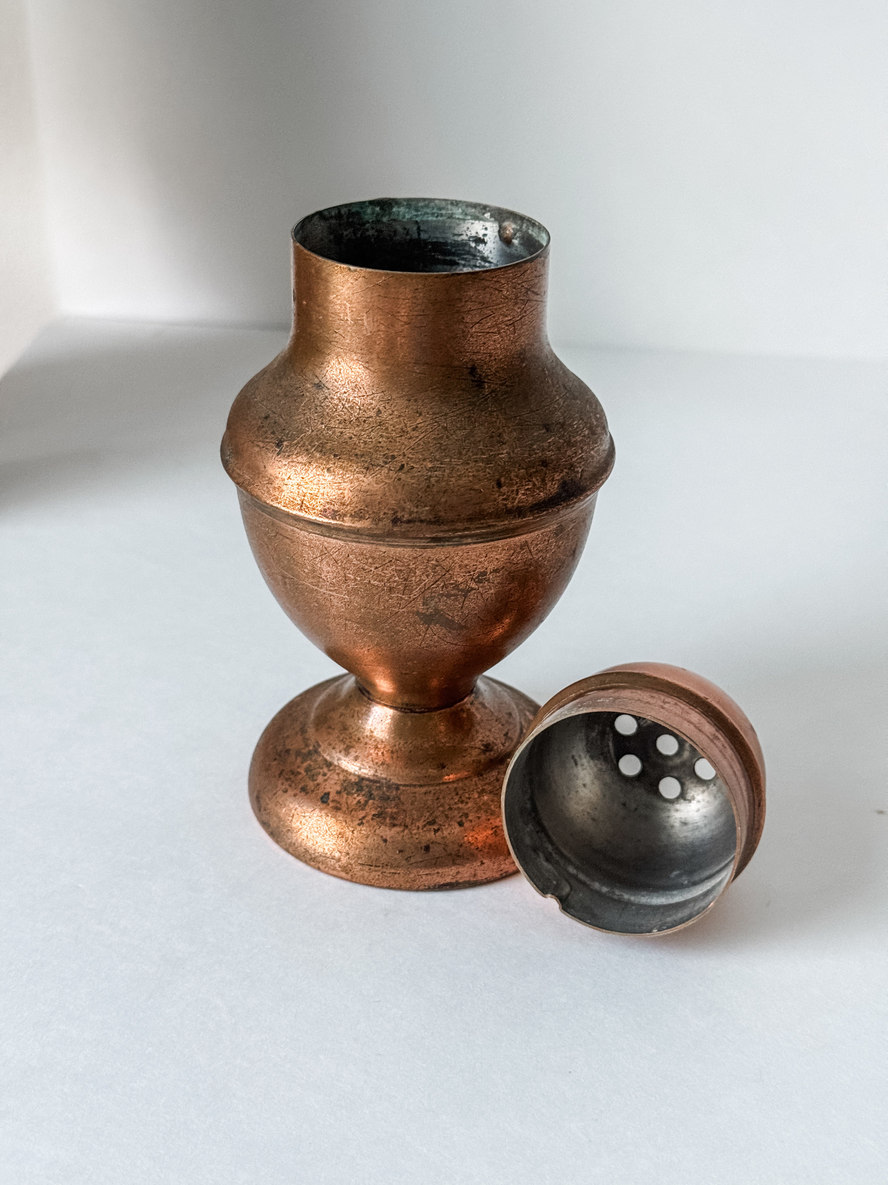 Vintage English Copper Large Shaker