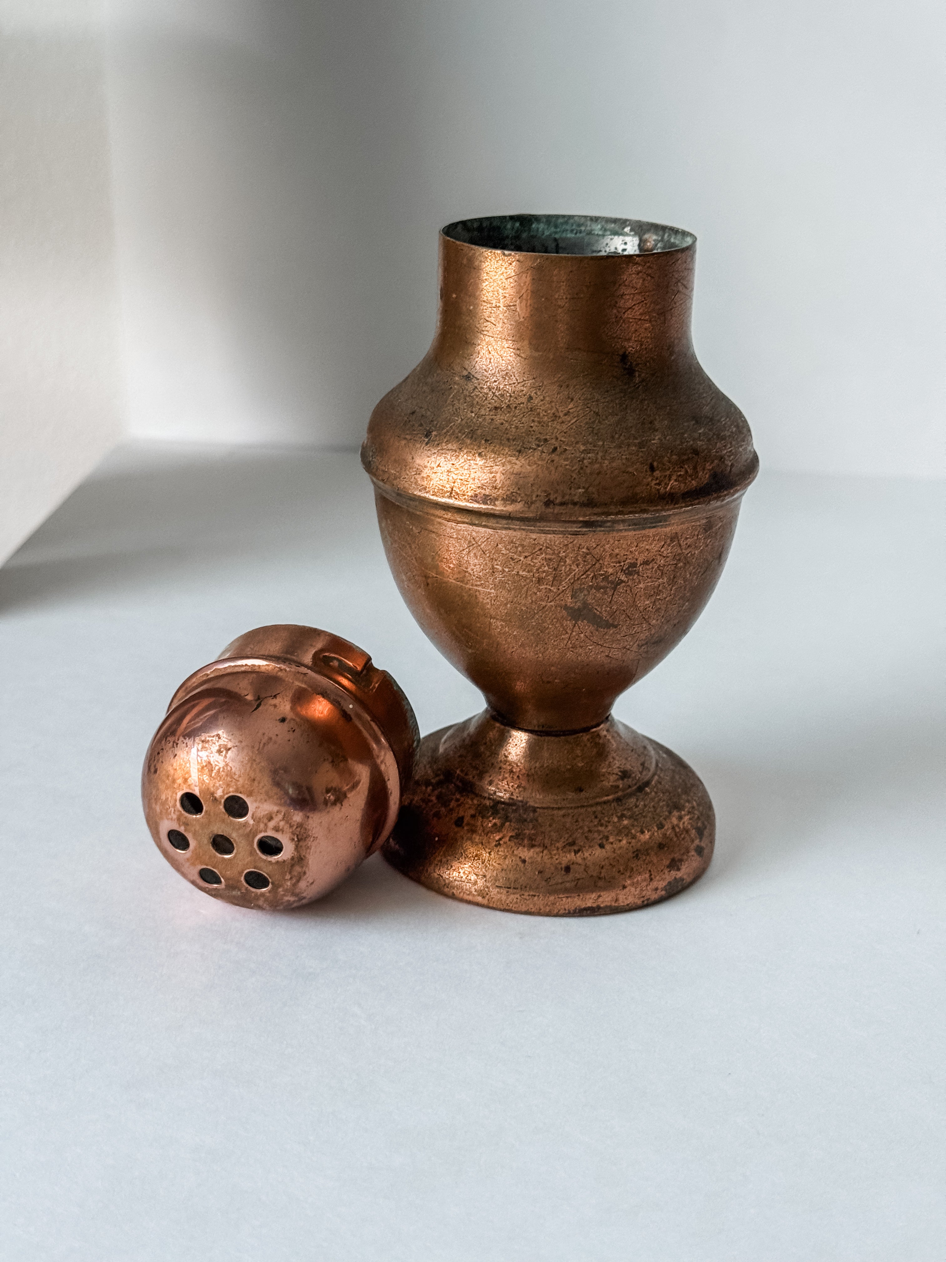 Vintage English Copper Large Shaker
