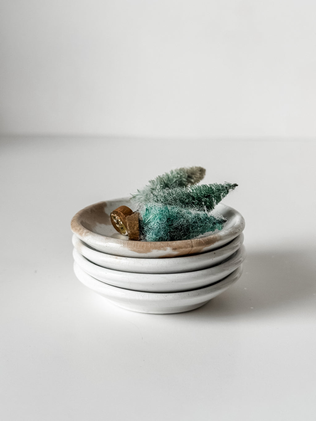 Butterpat Stack With Vintage Trees