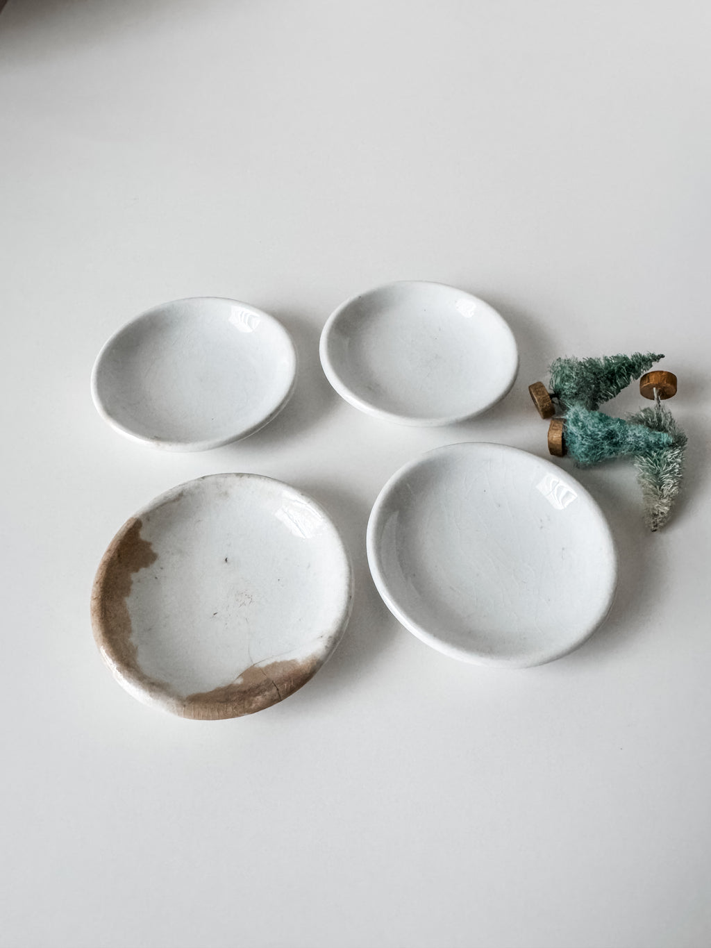 Butterpat Stack With Vintage Trees