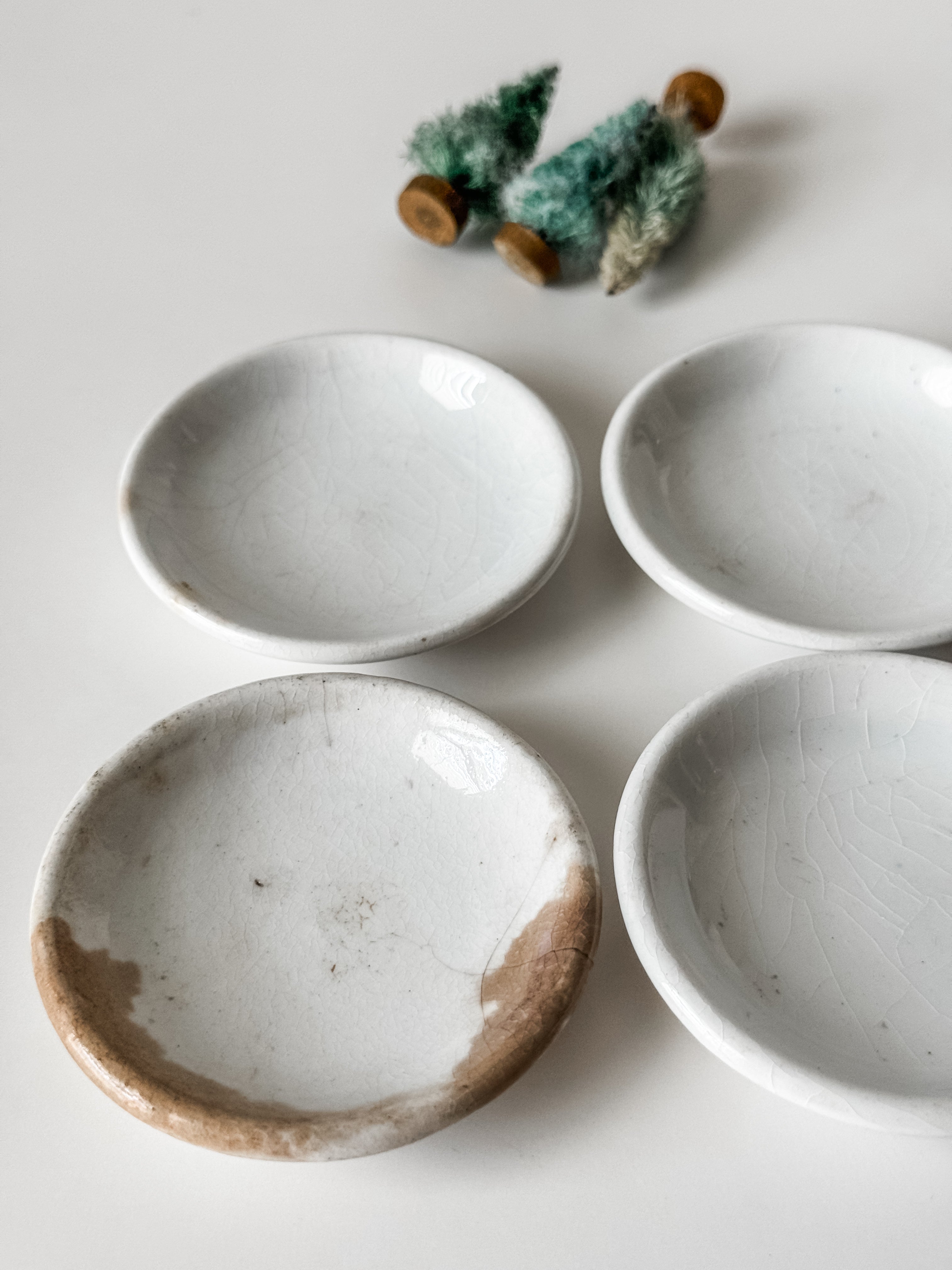 Butterpat Stack With Vintage Trees