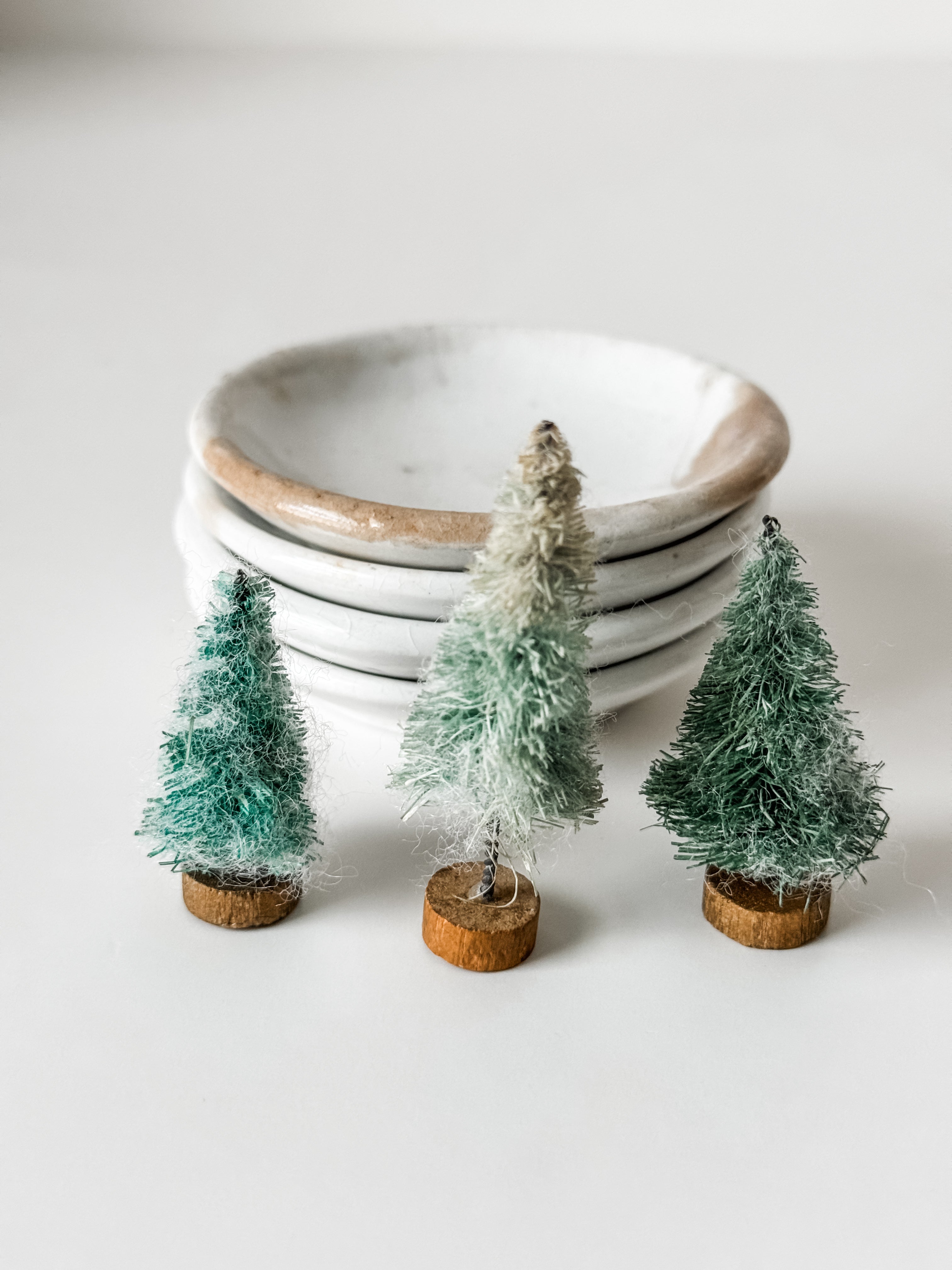 Butterpat Stack With Vintage Trees