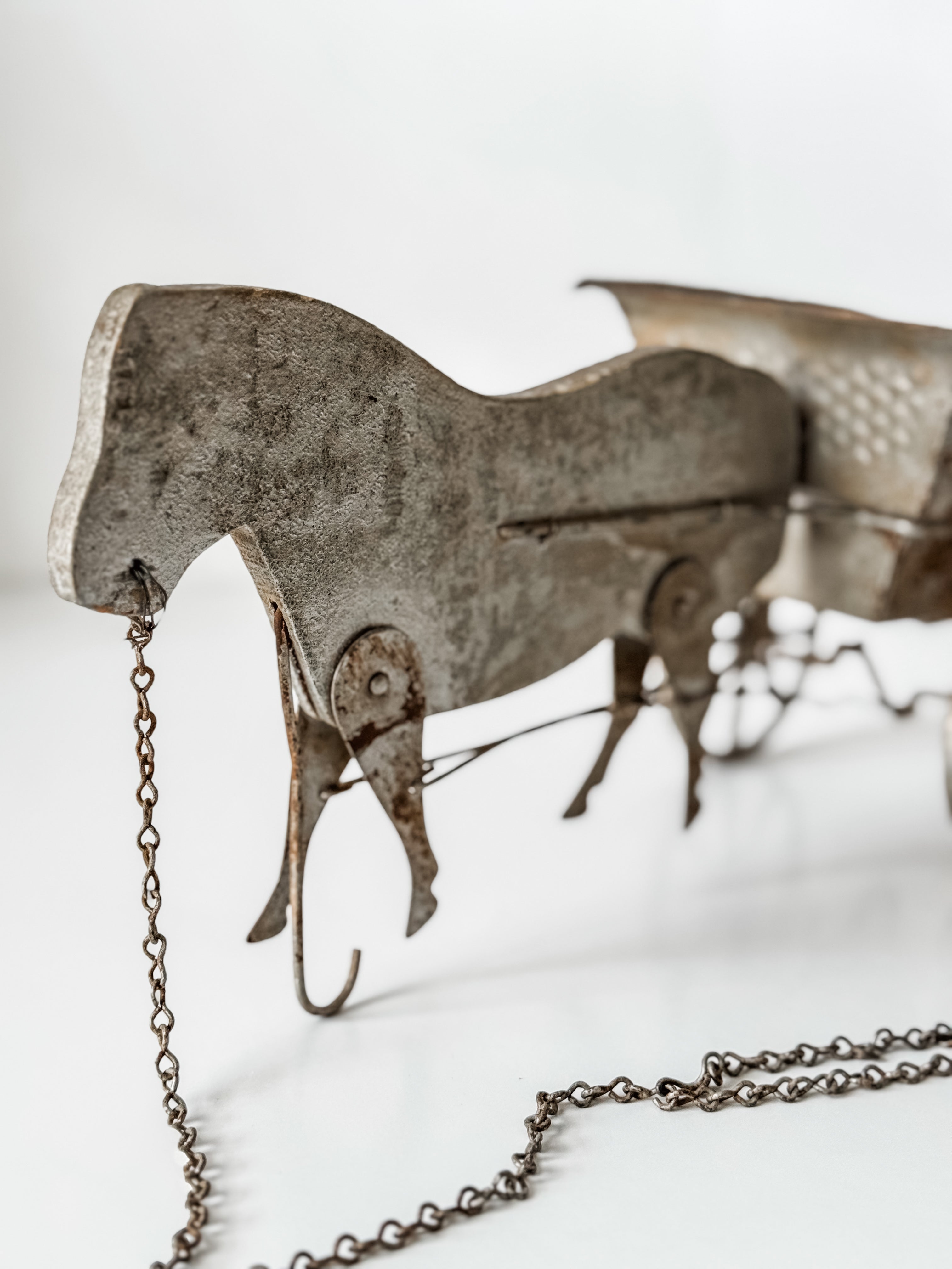 Antique Horse And Wagon Pull Toy