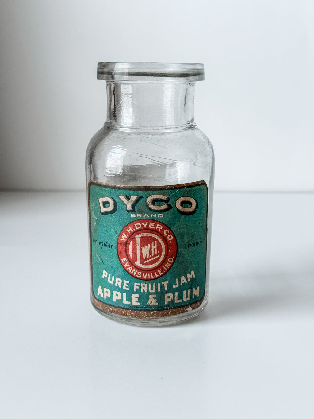 Old Fruit Jam Glass Bottle