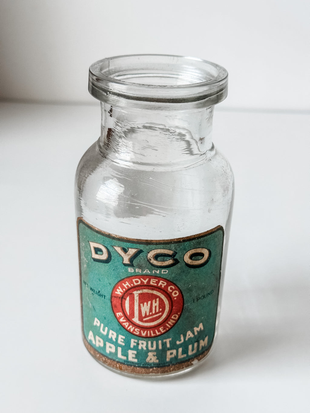 Old Fruit Jam Glass Bottle