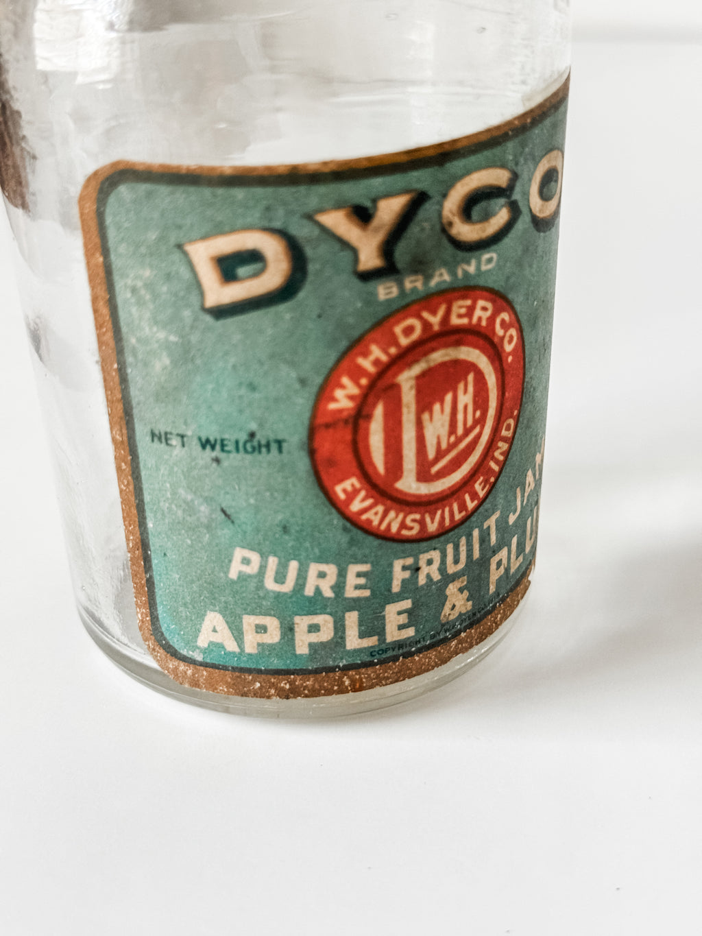 Old Fruit Jam Glass Bottle