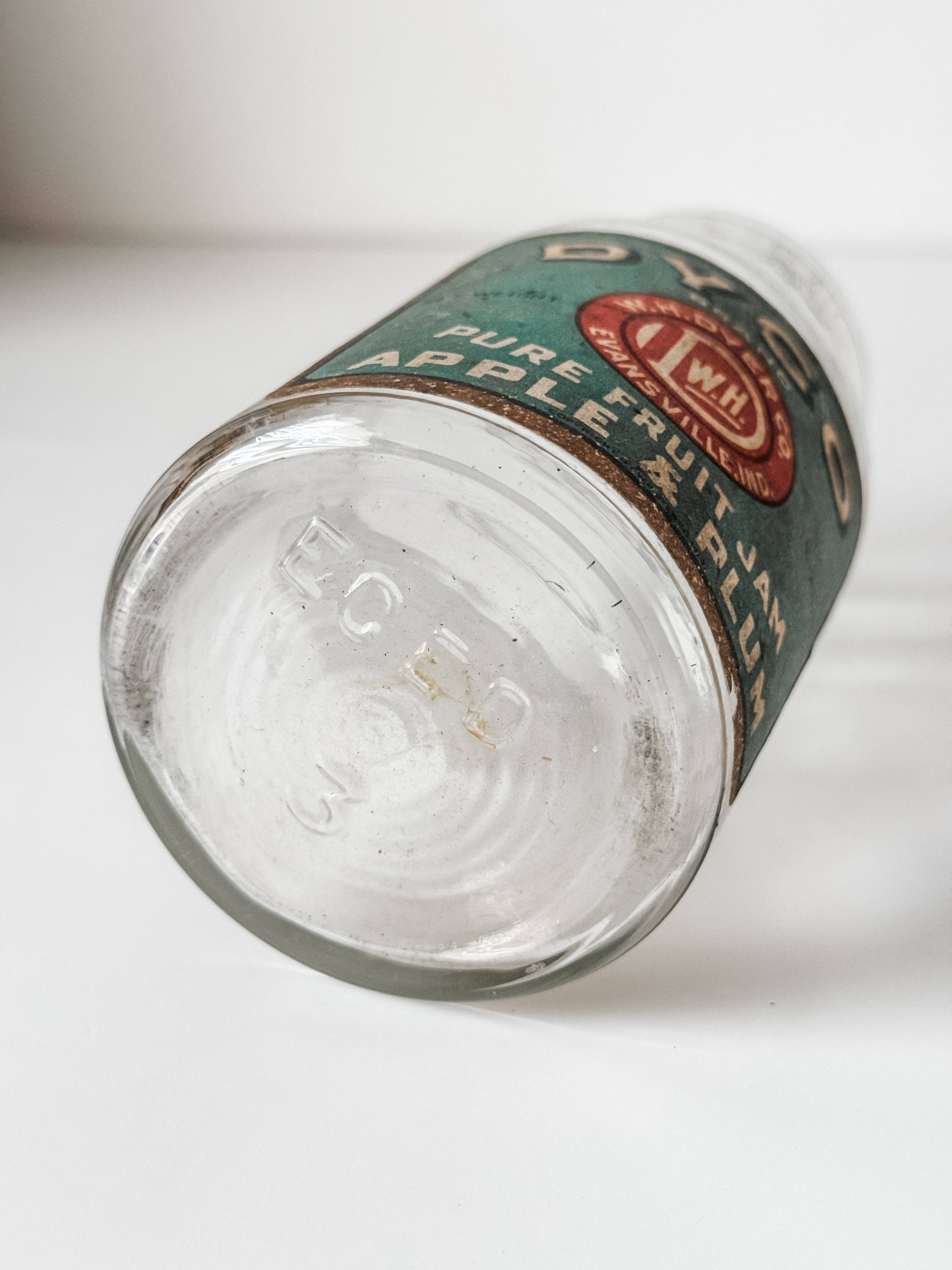 Old Fruit Jam Glass Bottle