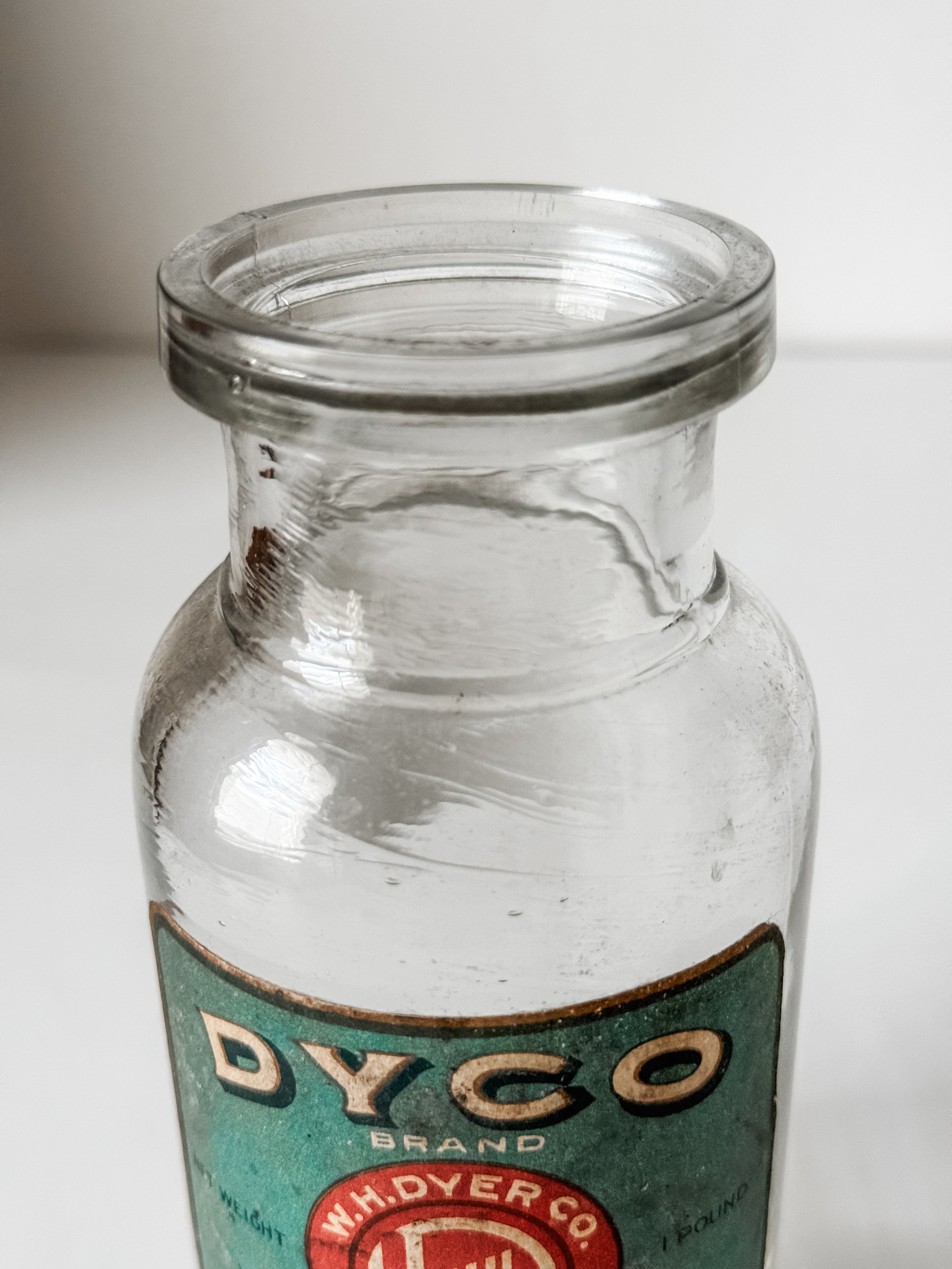 Old Fruit Jam Glass Bottle