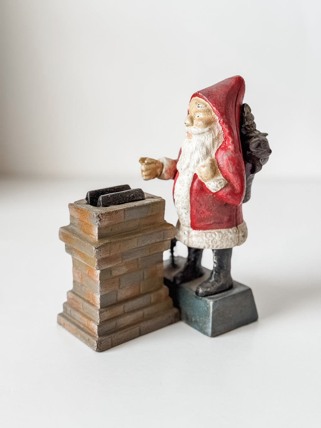Vintage Cast Iron Santa Coin Bank