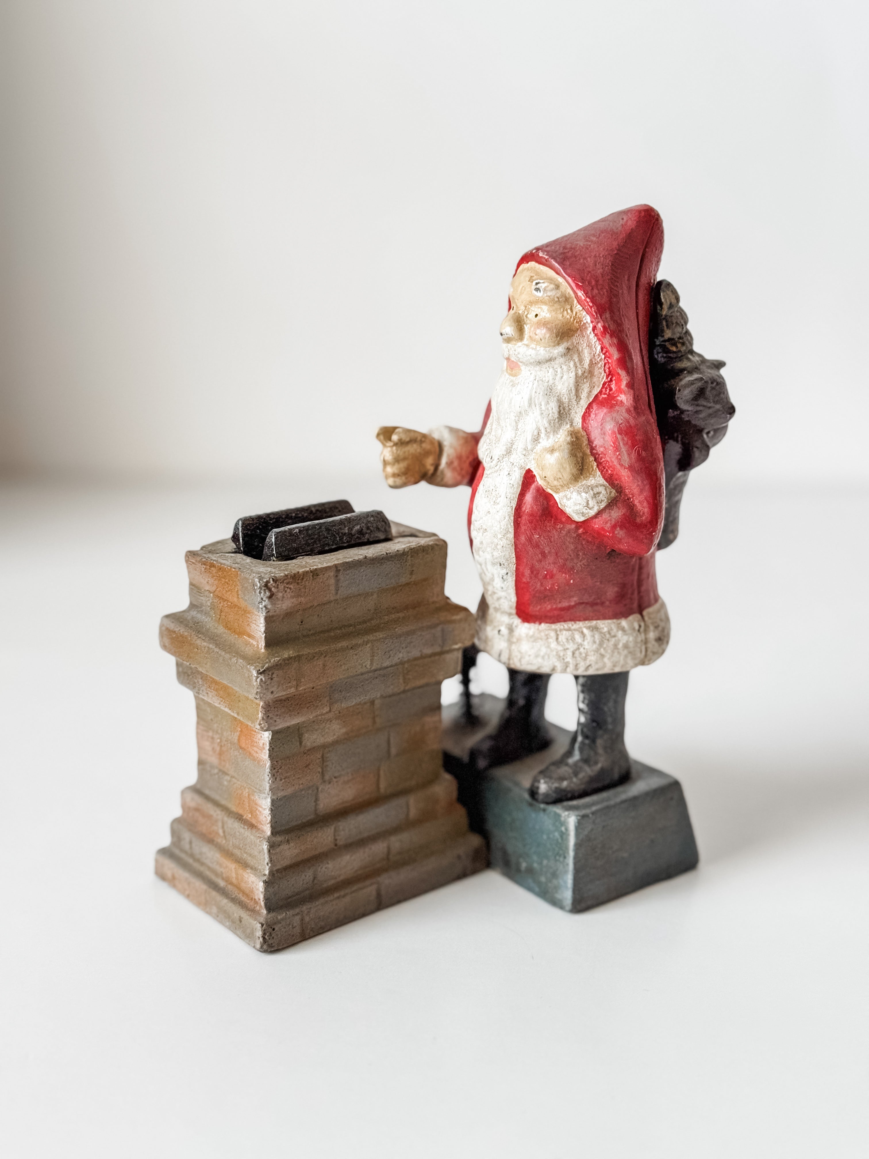 Vintage Cast Iron Santa Coin Bank