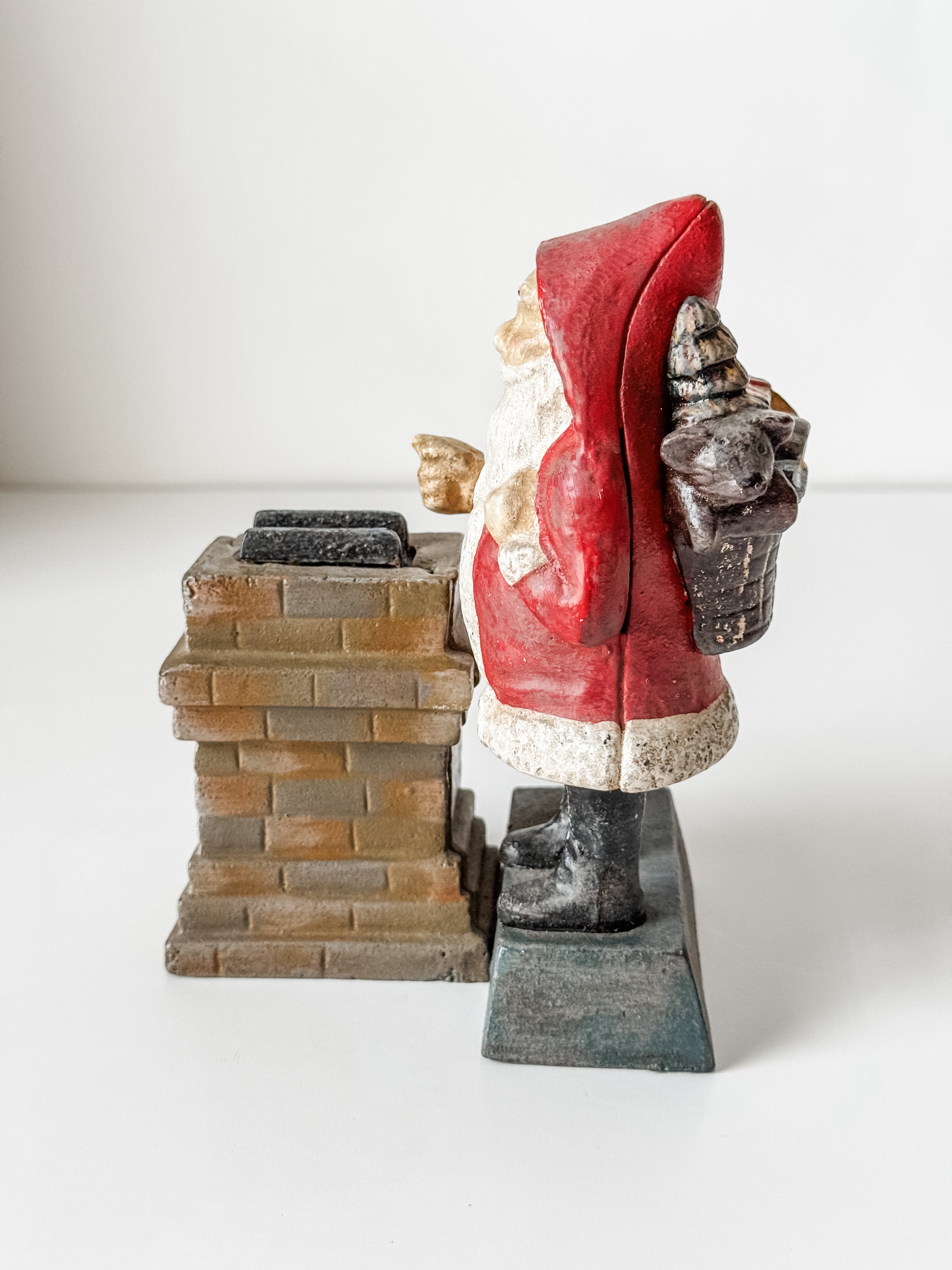 Vintage Cast Iron Santa Coin Bank