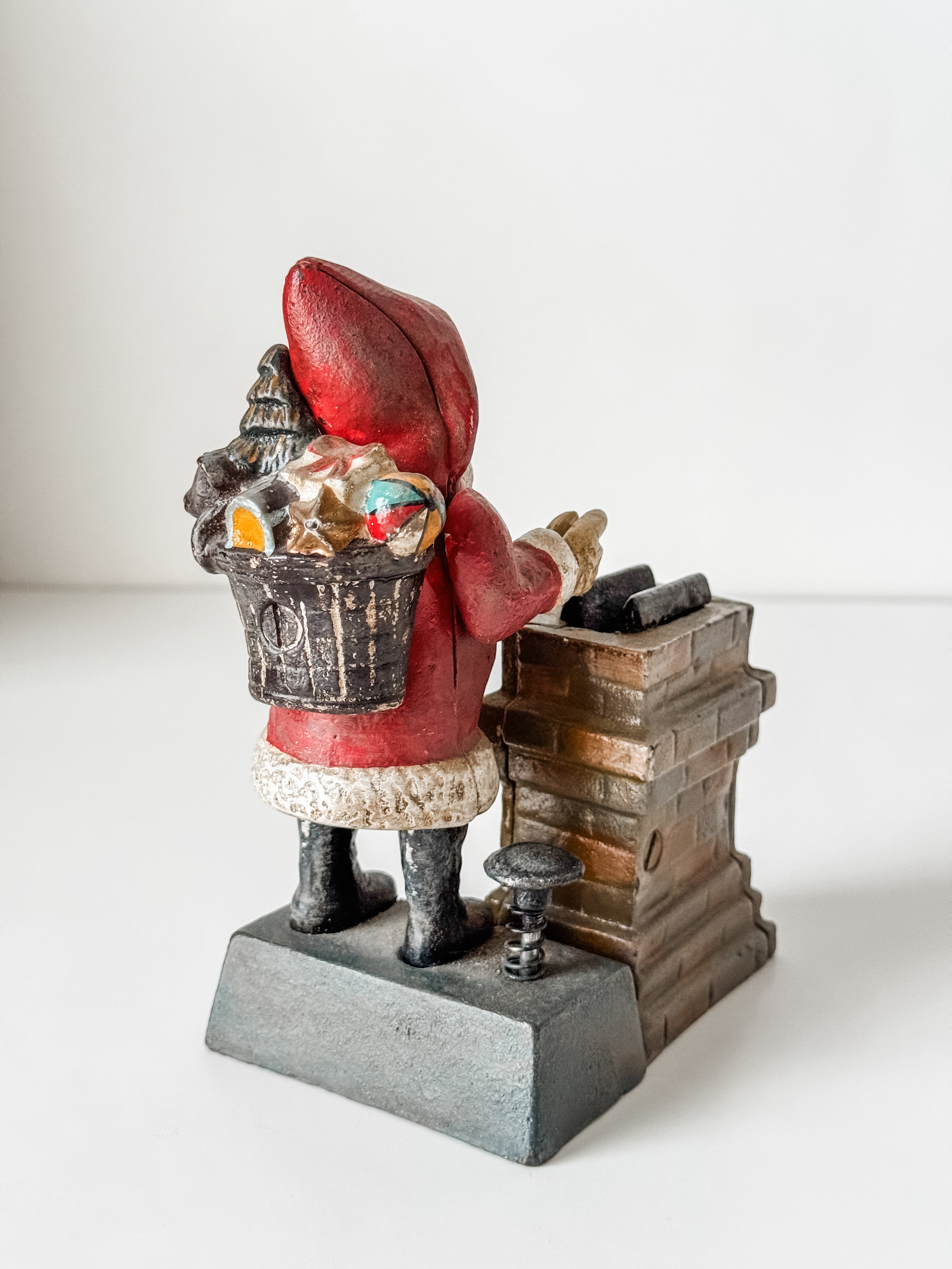 Vintage Cast Iron Santa Coin Bank