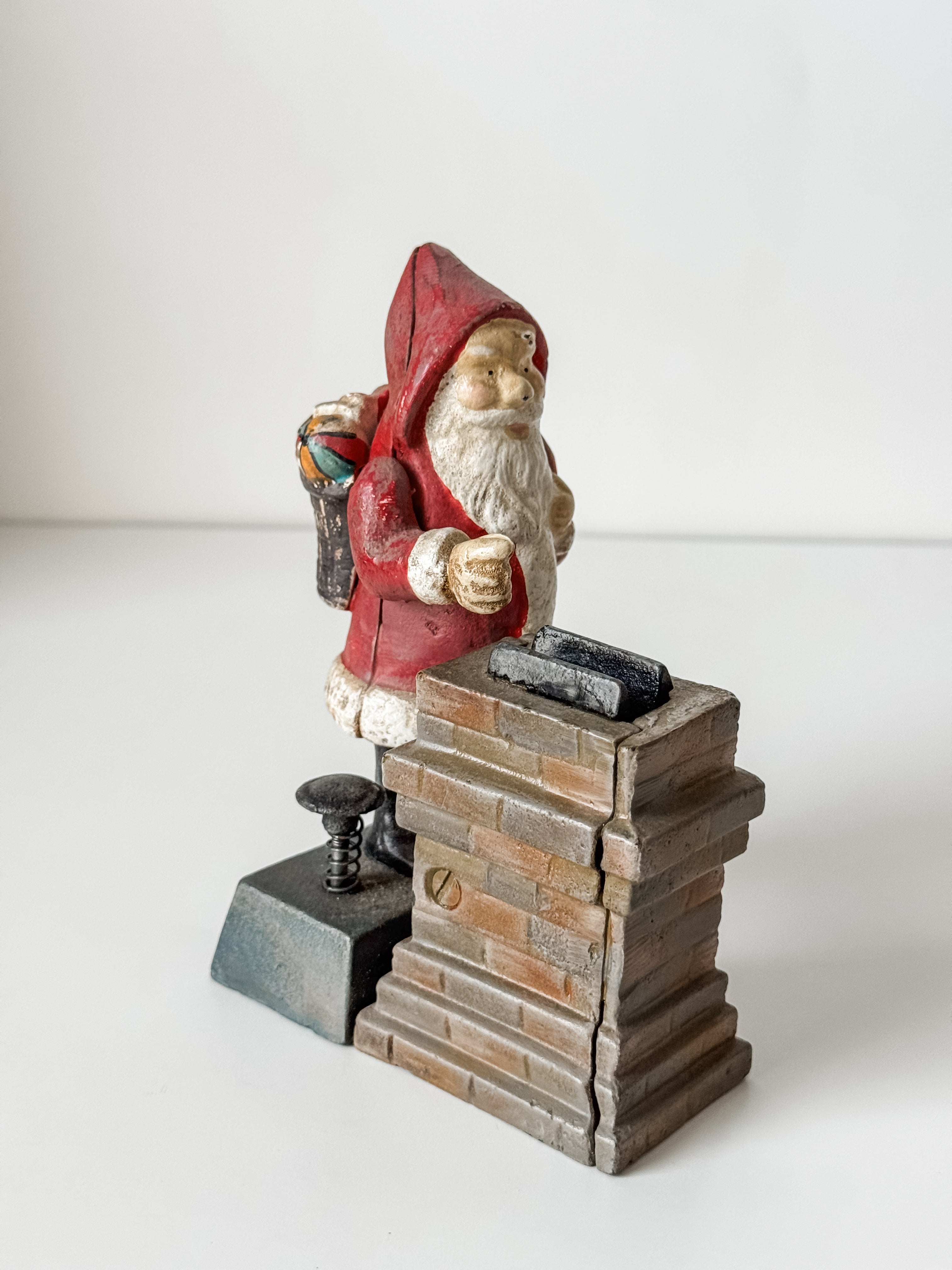 Vintage Cast Iron Santa Coin Bank