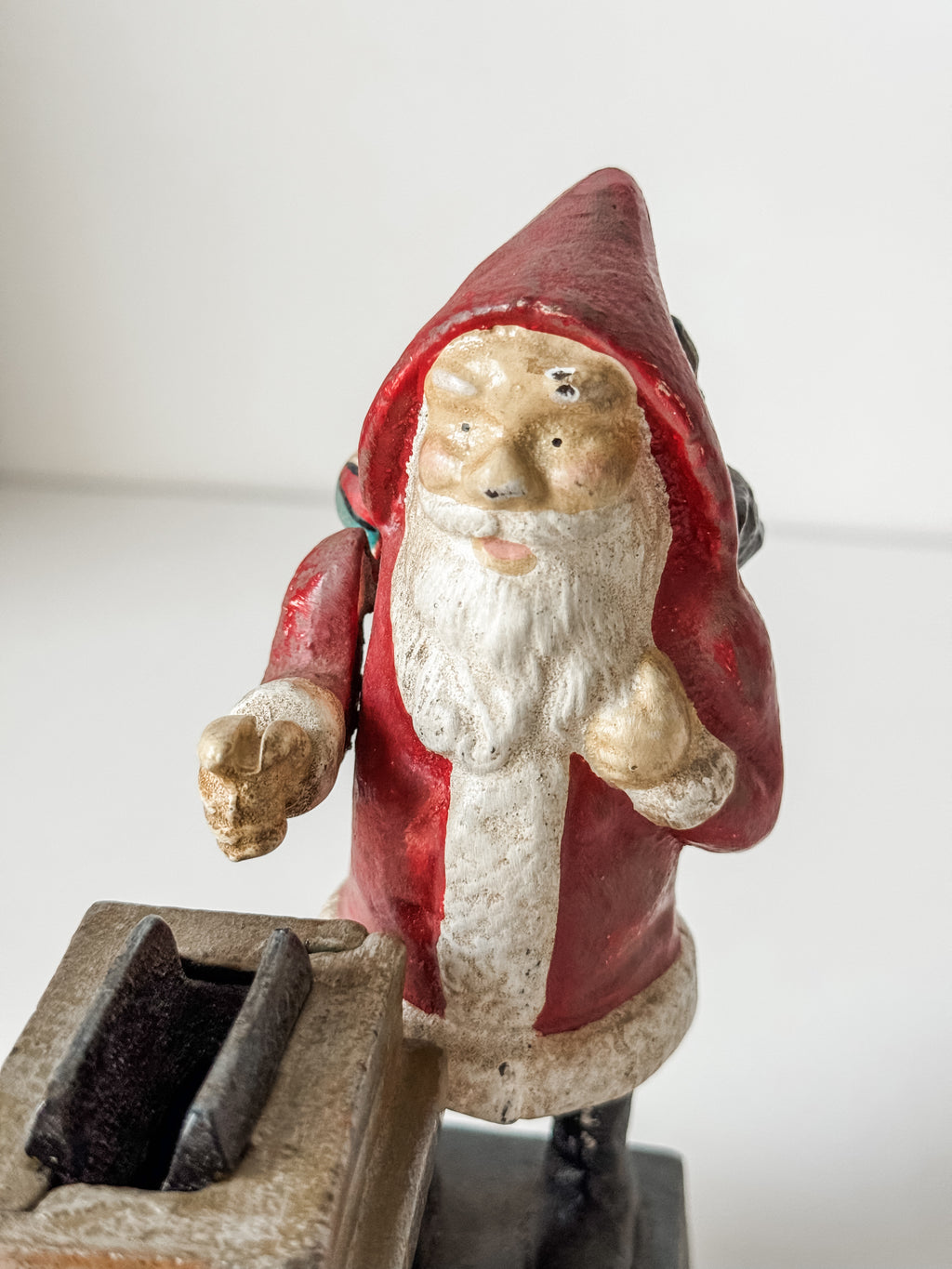 Vintage Cast Iron Santa Coin Bank