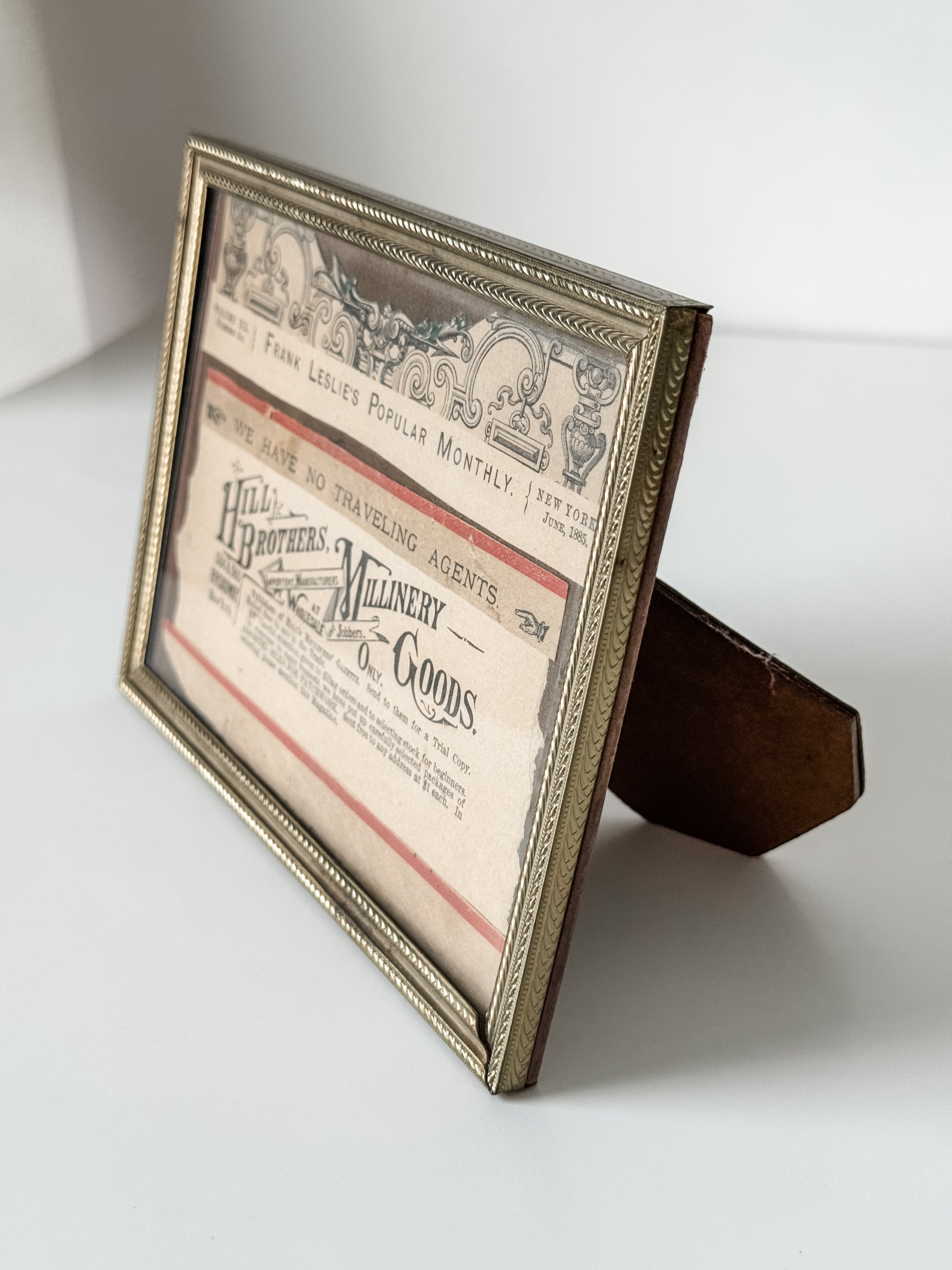 Framed Antique Millinery Ad