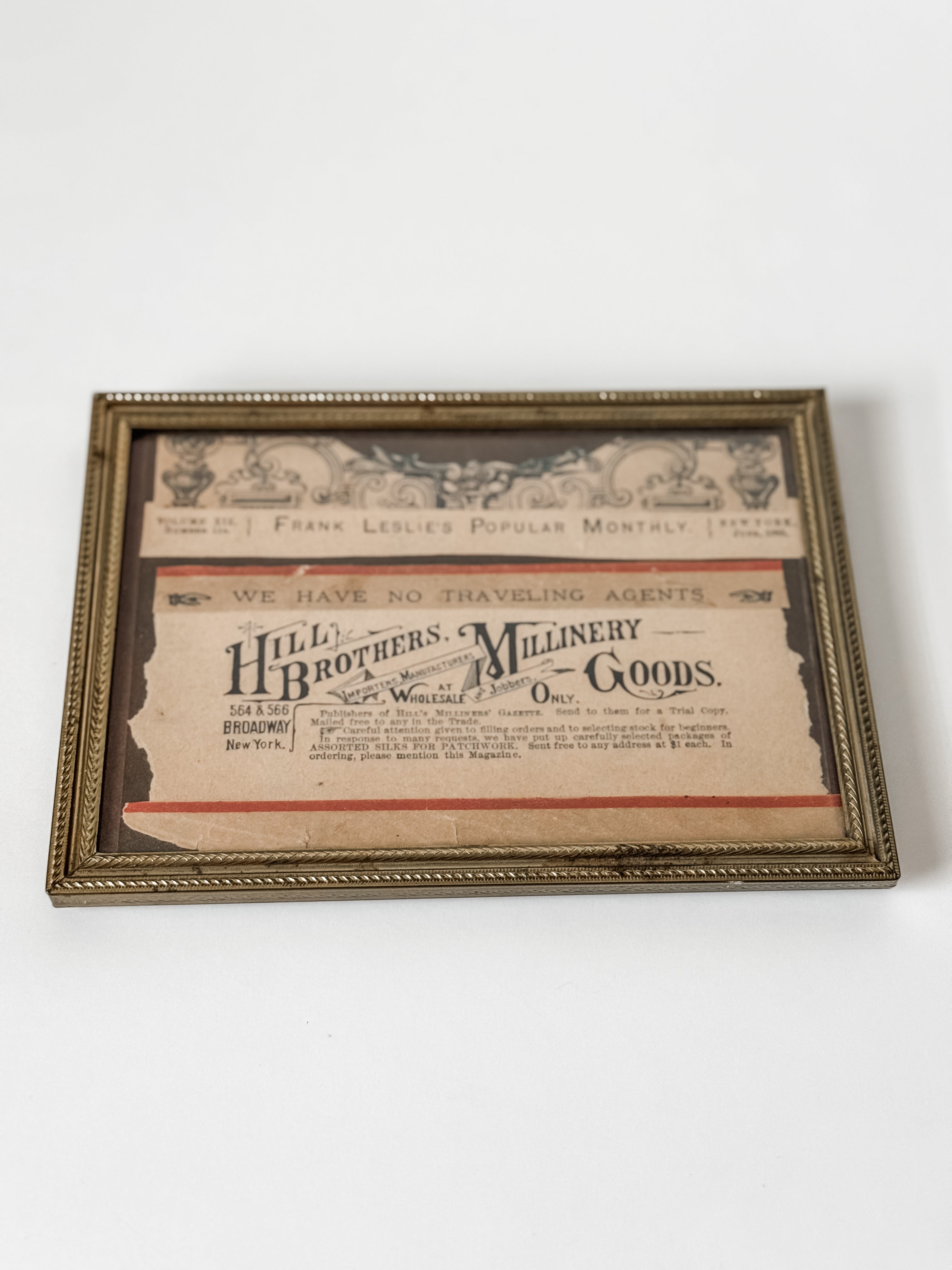 Framed Antique Millinery Ad