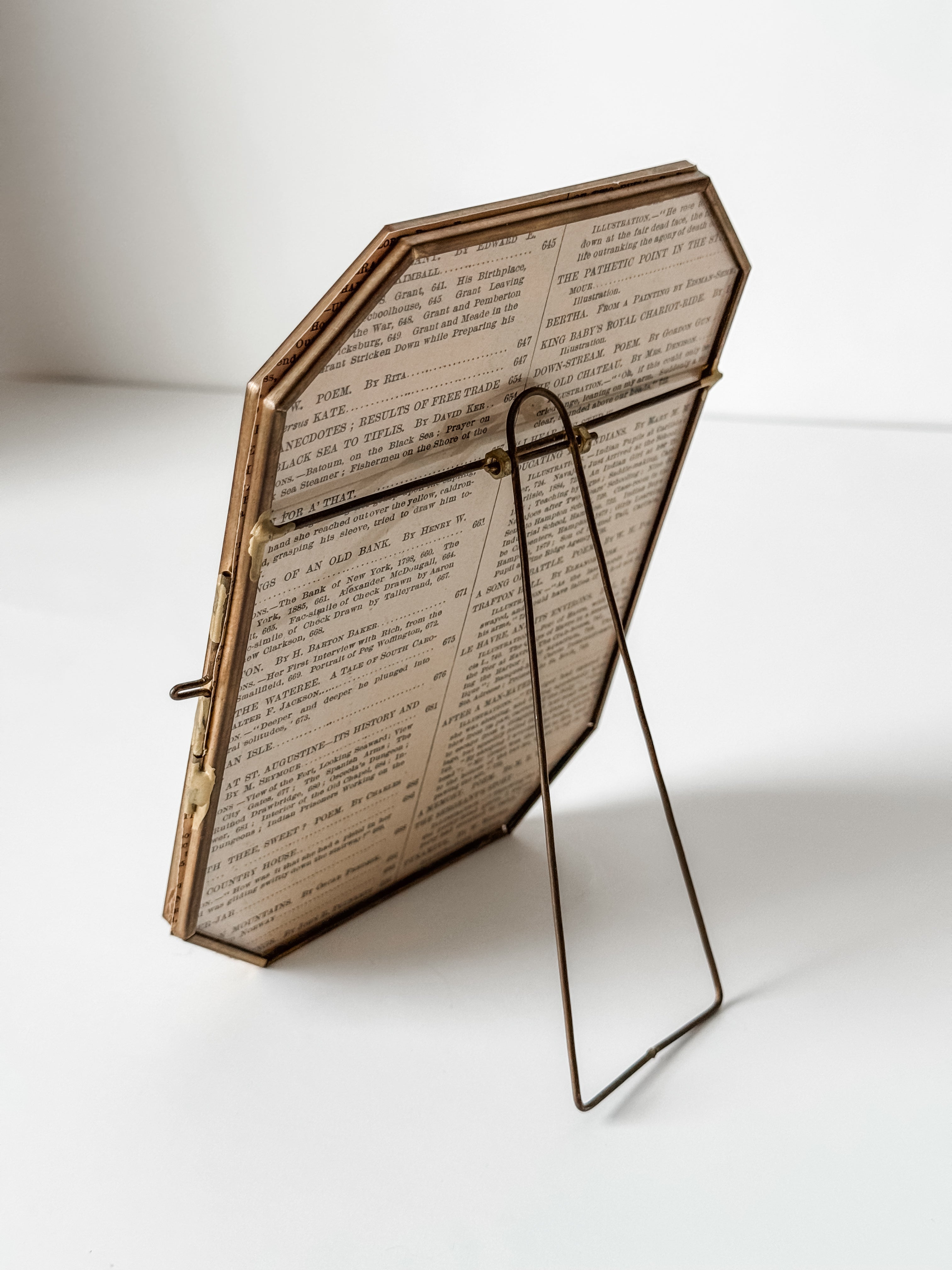 Framed Antique Parisian Train Route Schedule