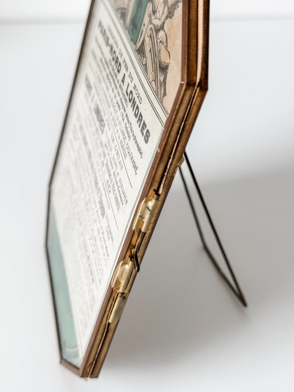 Framed Antique Parisian Train Route Schedule