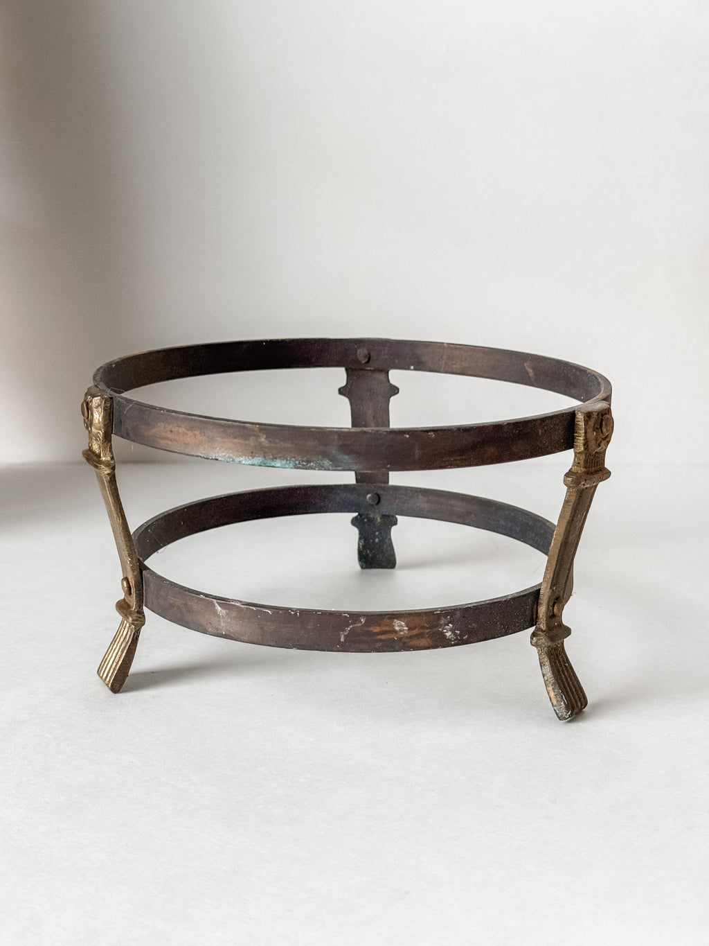 Vintage Copper And Brass Plant Pot Riser