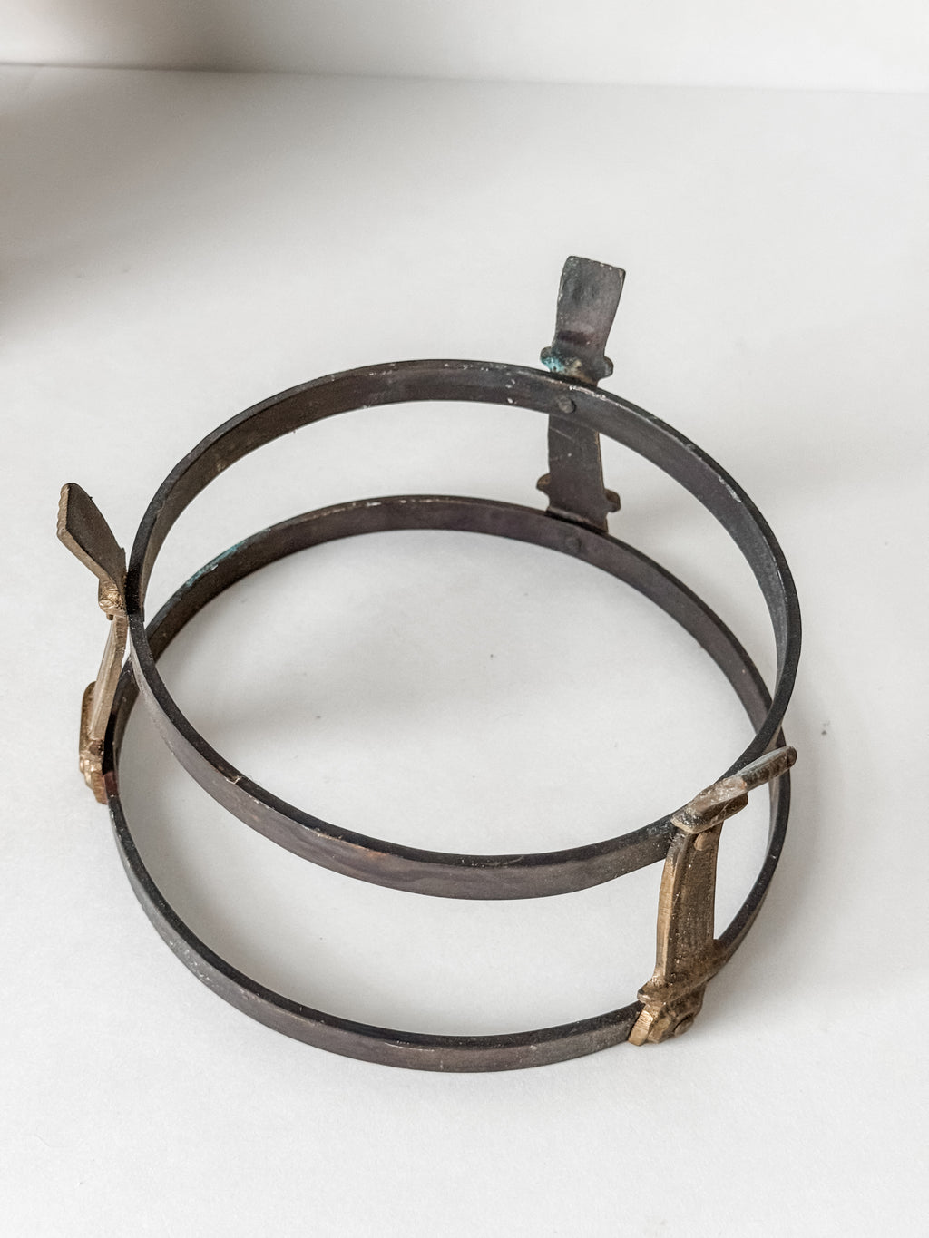 Vintage Copper And Brass Plant Pot Riser