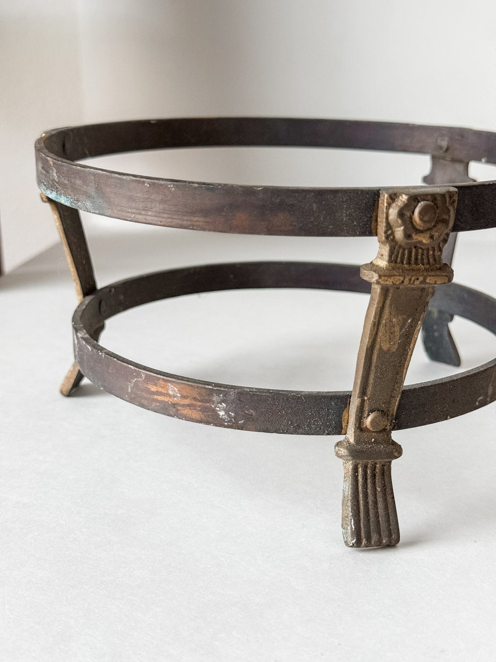 Vintage Copper And Brass Plant Pot Riser