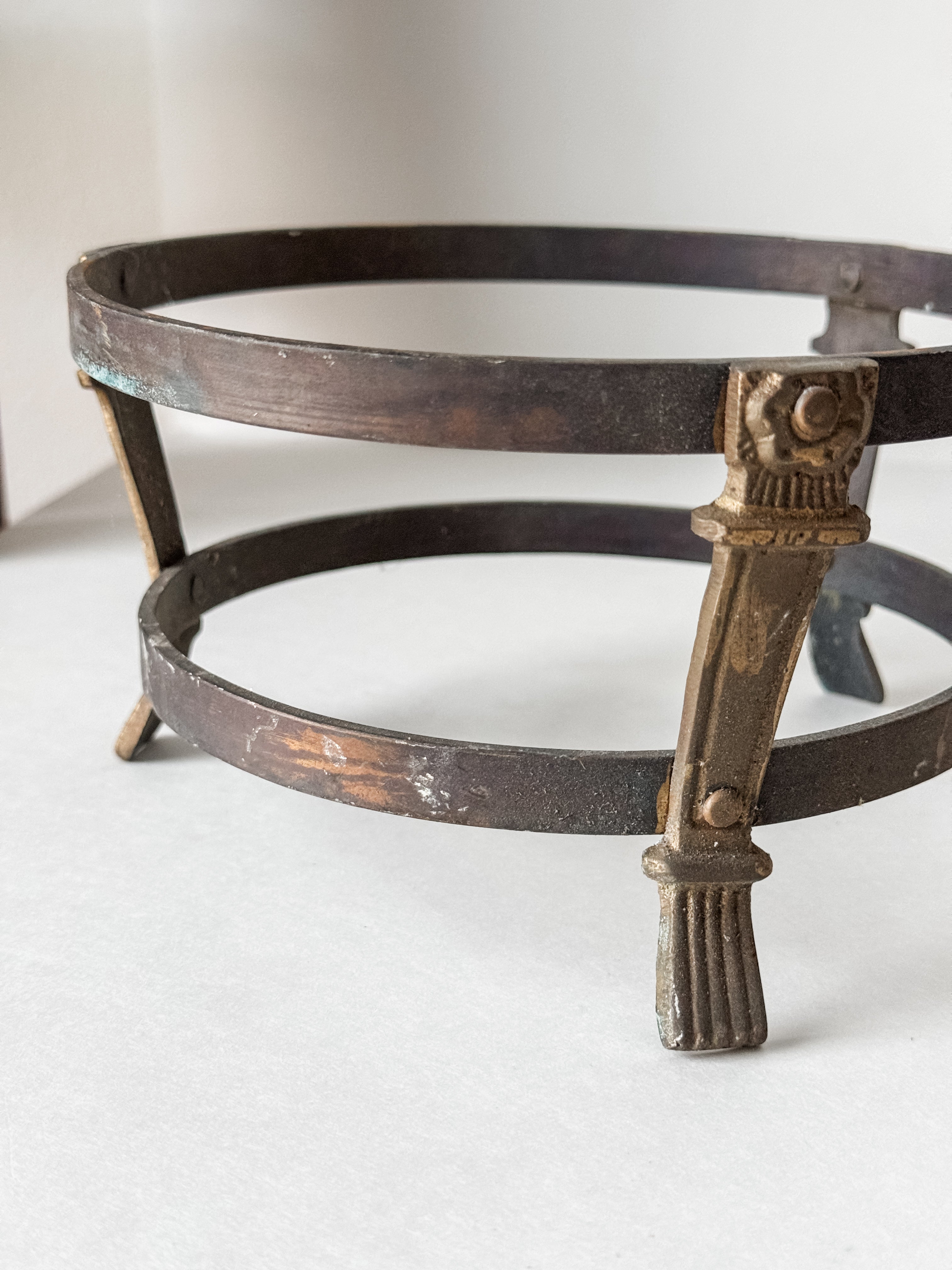 Vintage Copper And Brass Plant Pot Riser