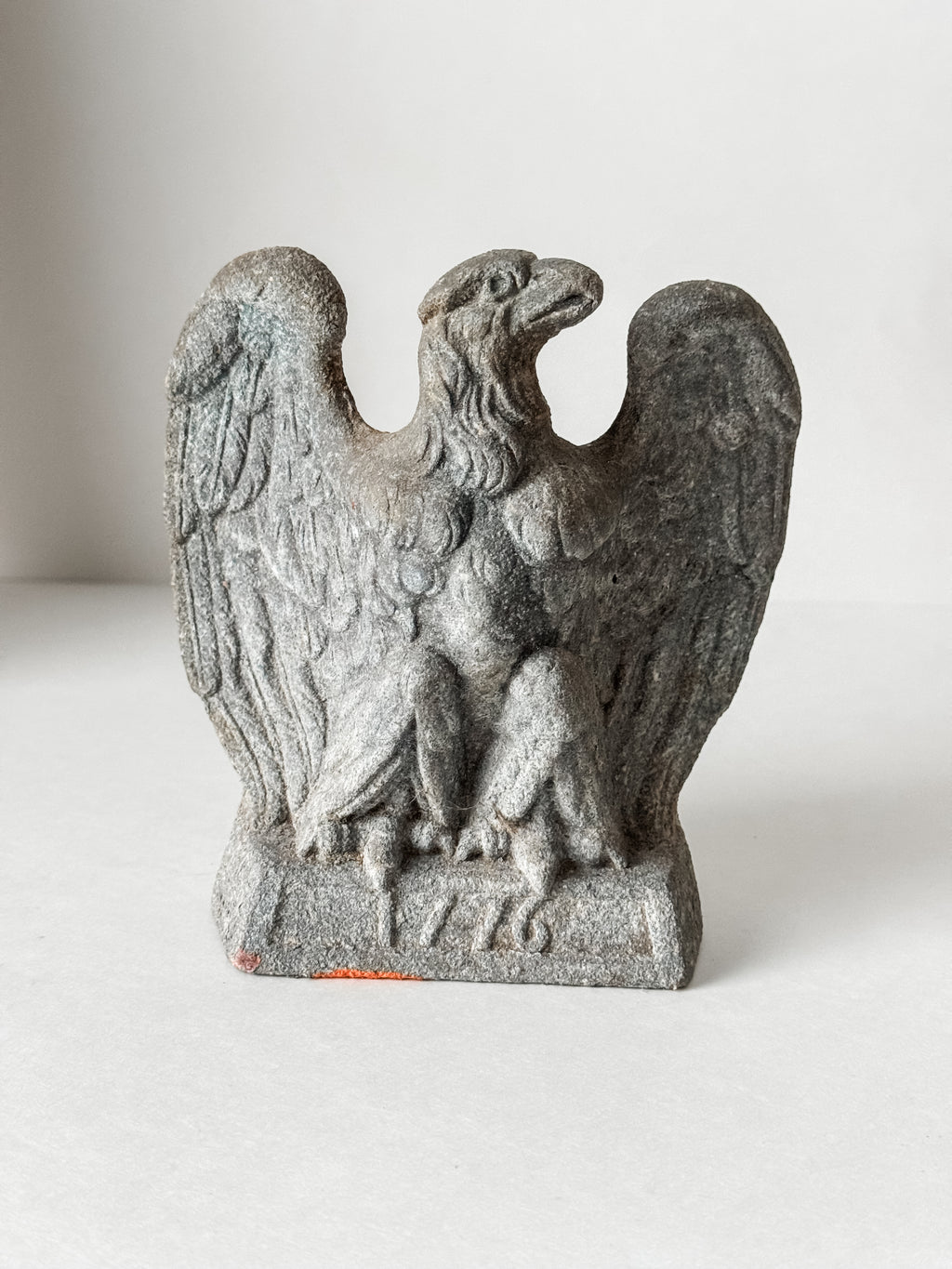 Vintage Heavy Cast Metal Eagle With Outstretched Wings