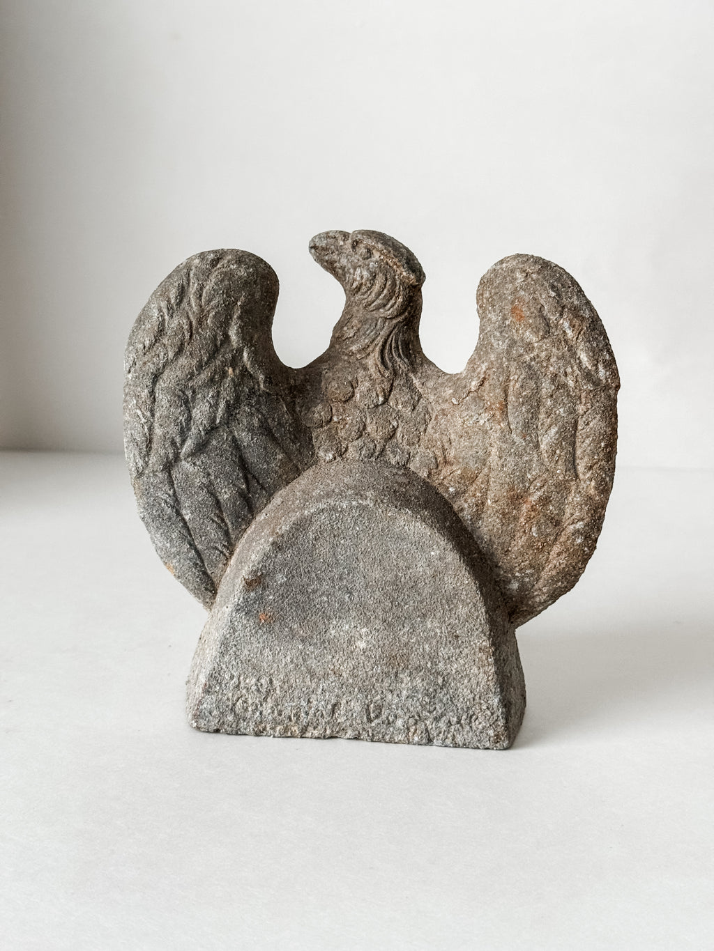 Vintage Heavy Cast Metal Eagle With Outstretched Wings
