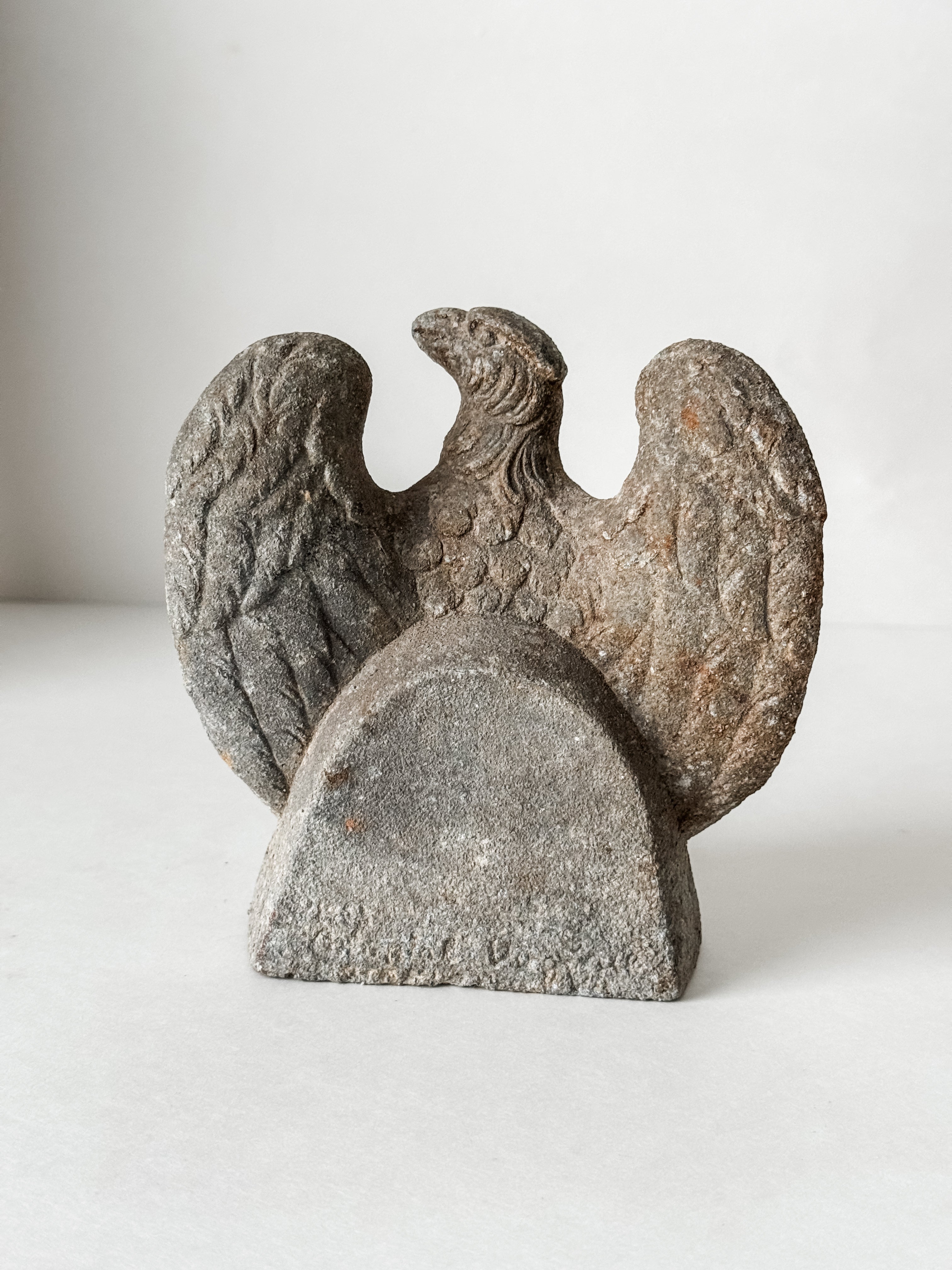 Vintage Heavy Cast Metal Eagle With Outstretched Wings