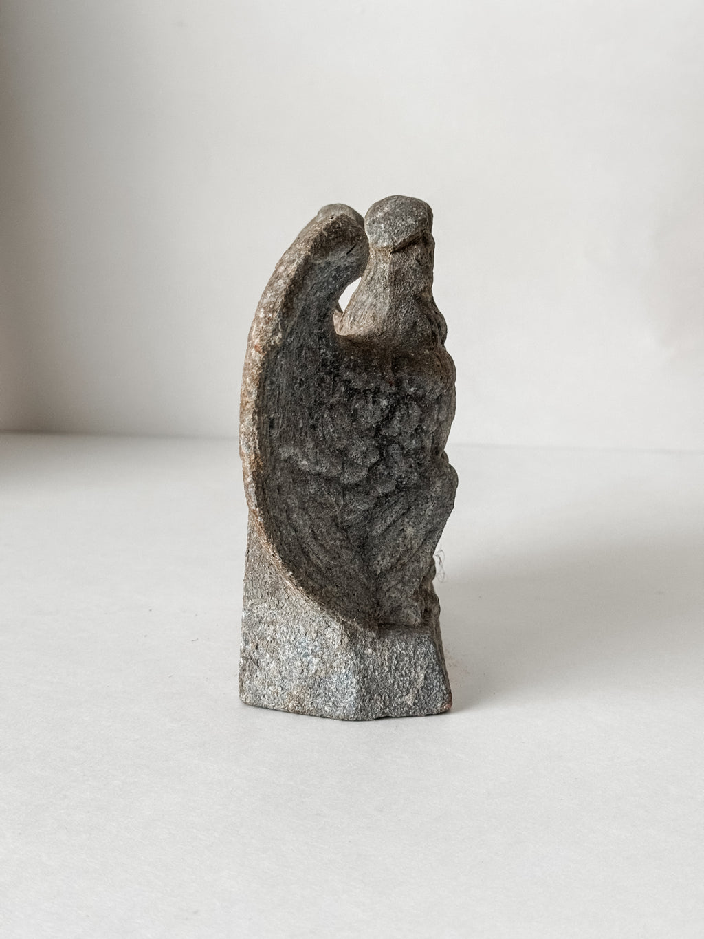 Vintage Heavy Cast Metal Eagle With Outstretched Wings