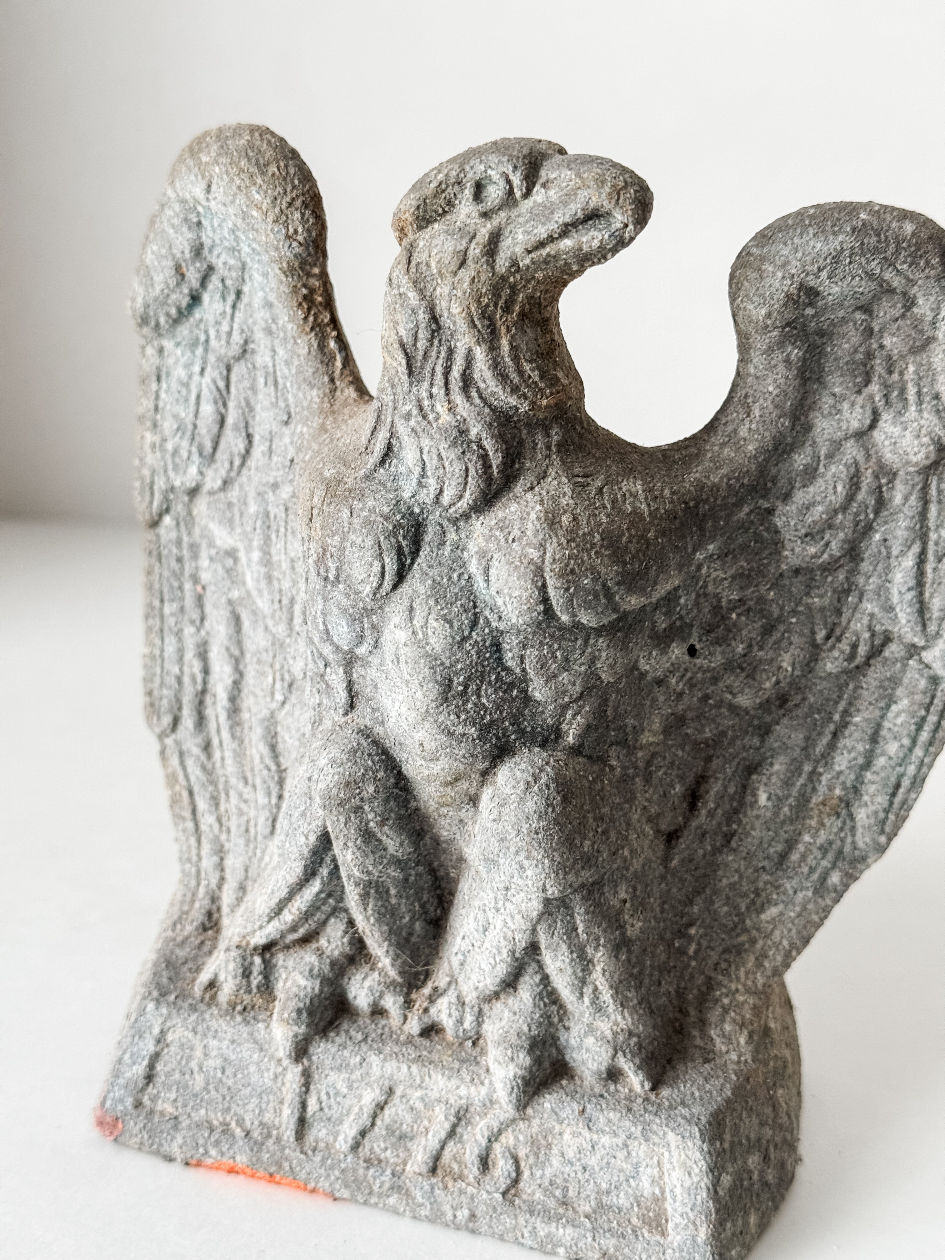 Vintage Heavy Cast Metal Eagle With Outstretched Wings