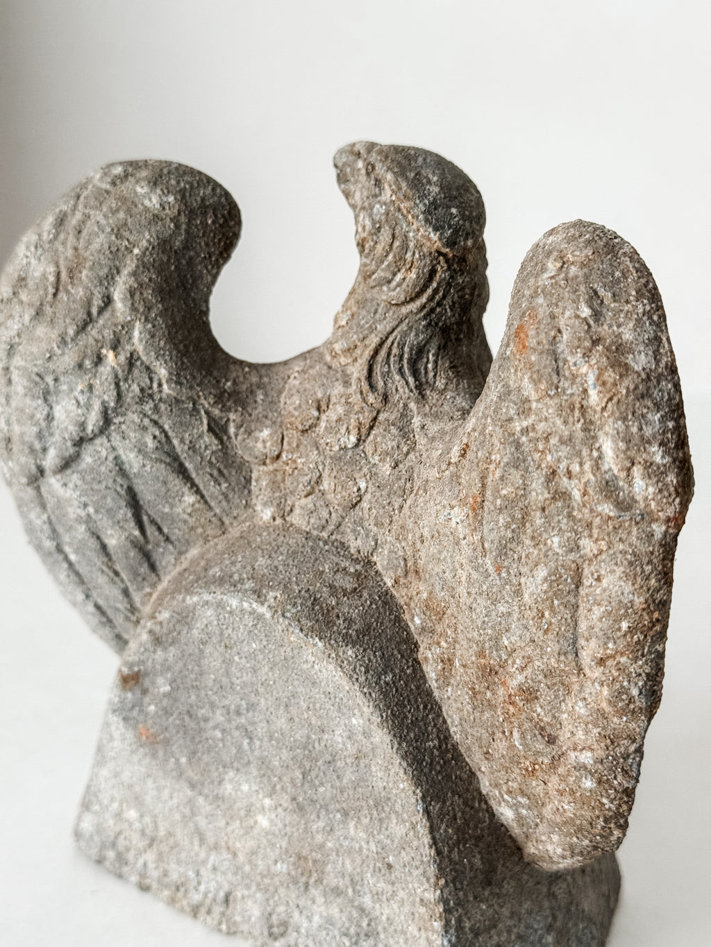 Vintage Heavy Cast Metal Eagle With Outstretched Wings