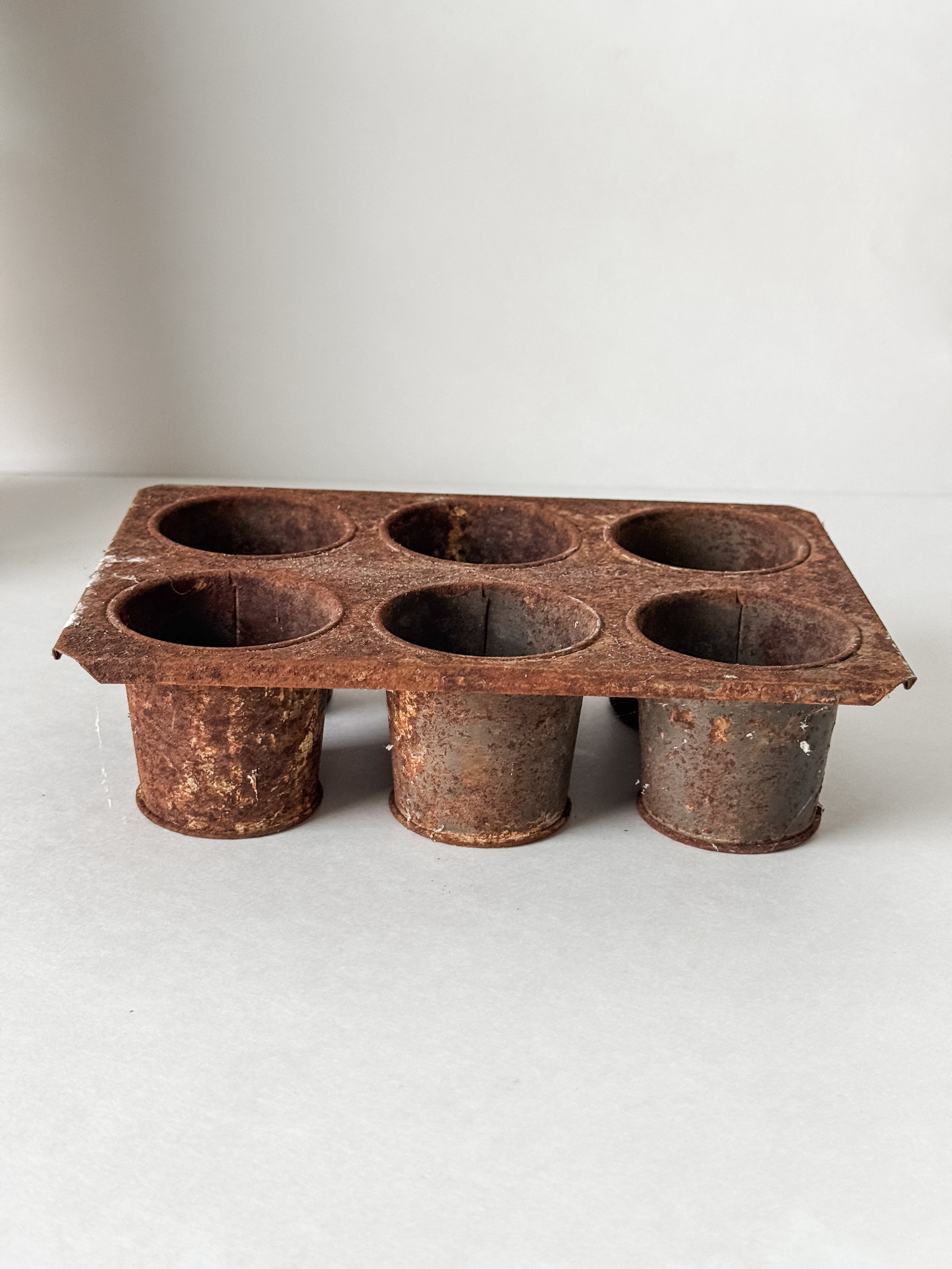 Vintage Rusty Tin For Garden Display