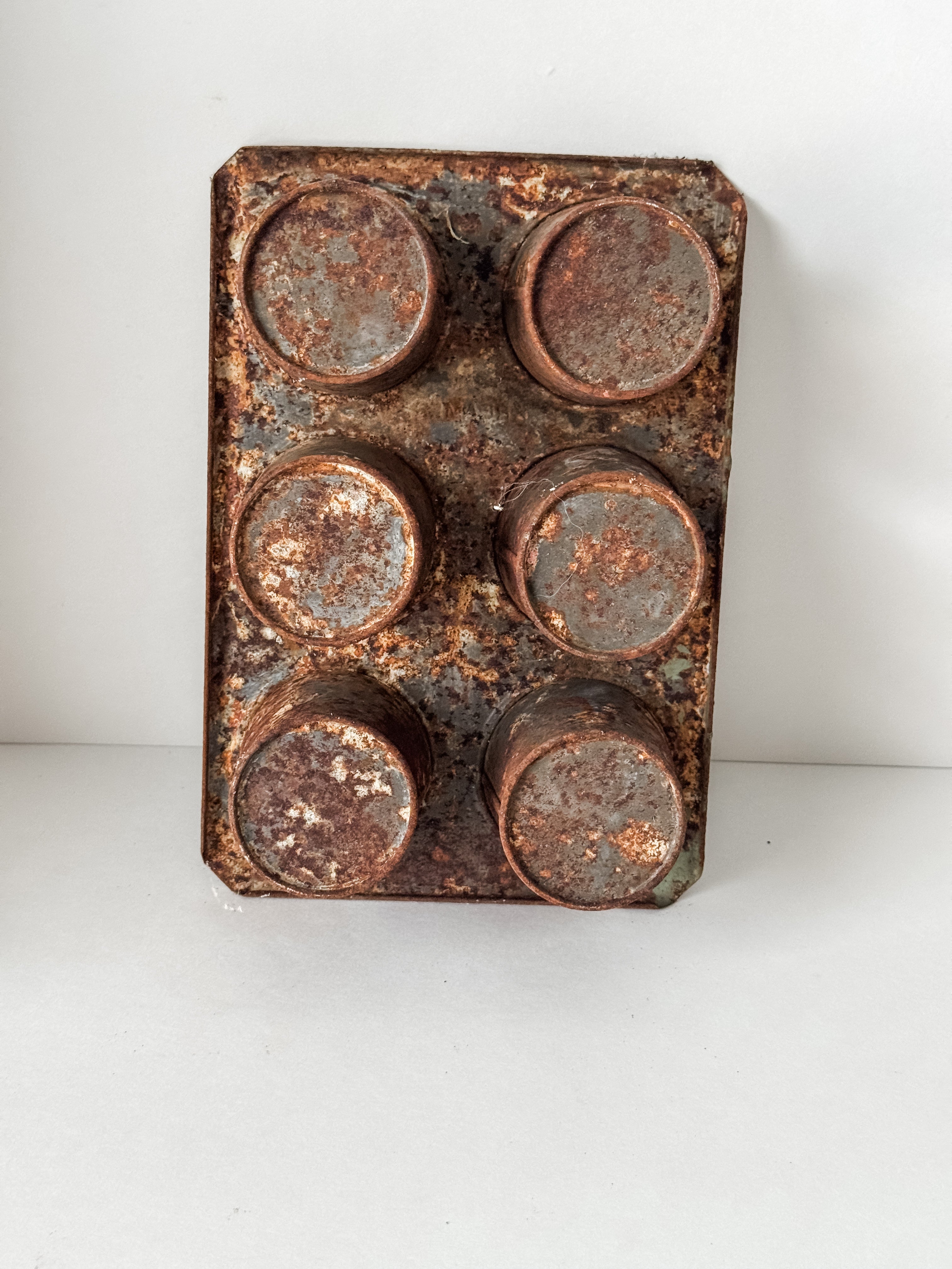 Vintage Rusty Tin For Garden Display