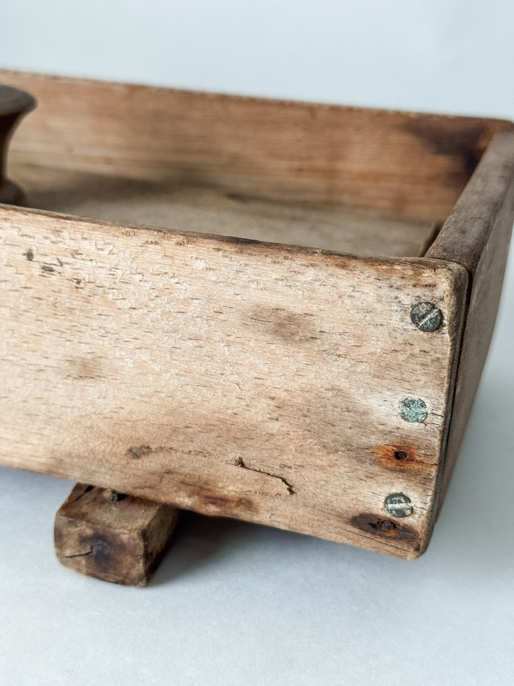 Antique 1800s Butter Or Maple Sugar Wood Carved Stamp With Mold