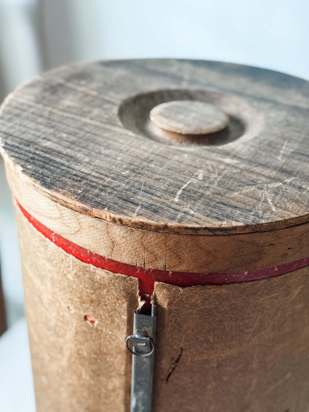 Antique Wood and Paper Pantry Box