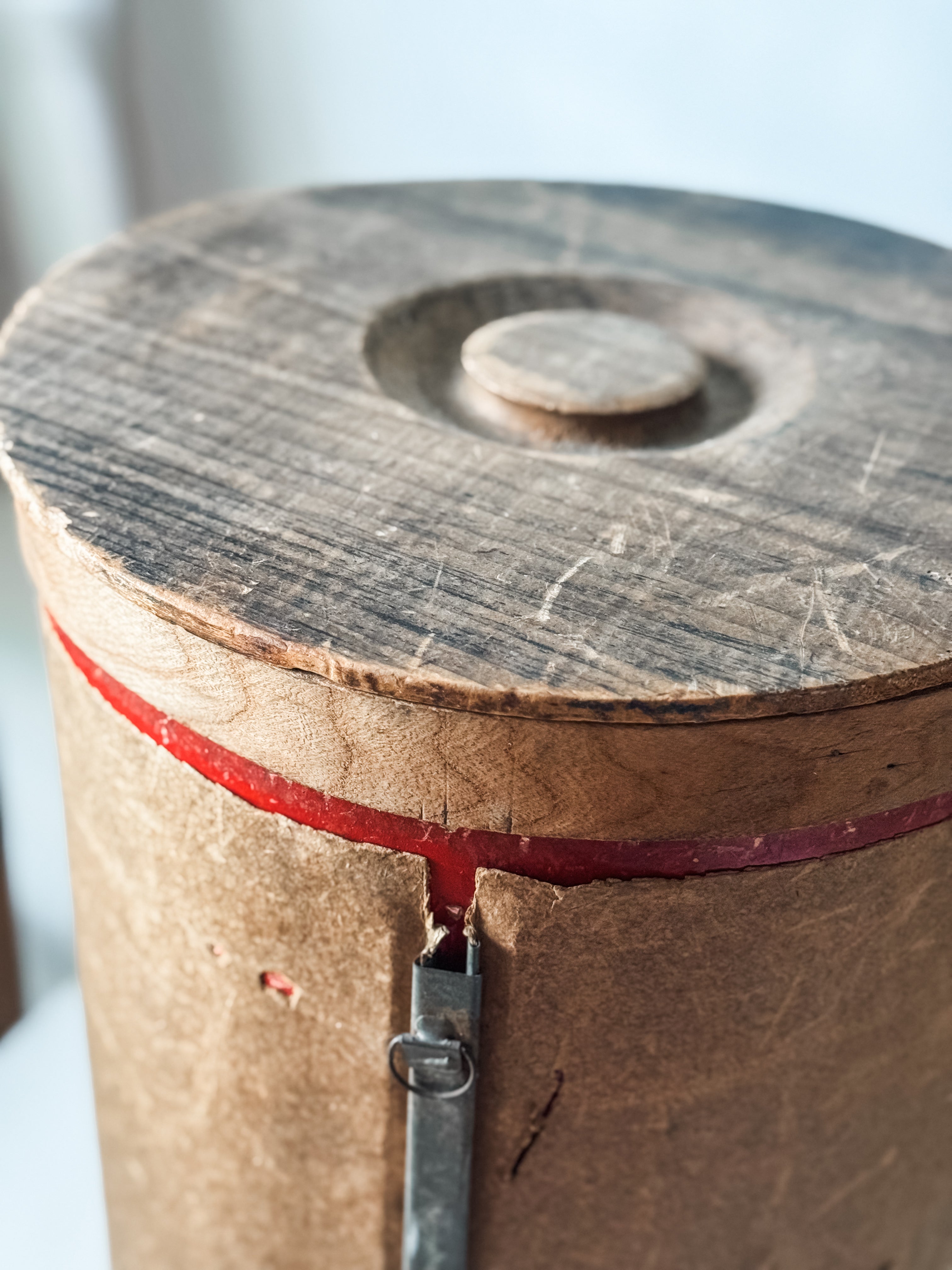 Antique Wood and Paper Pantry Box