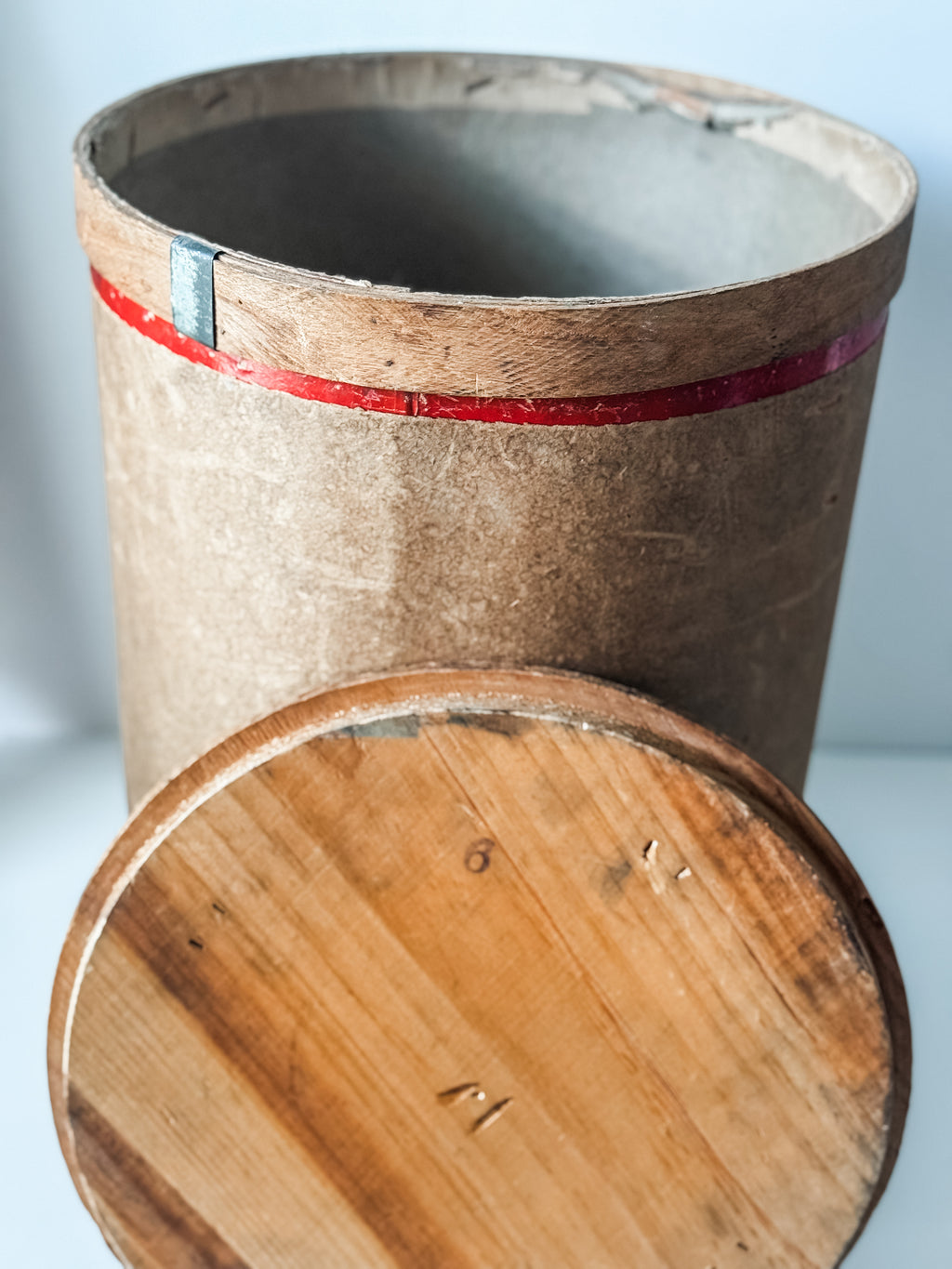 Antique Wood and Paper Pantry Box