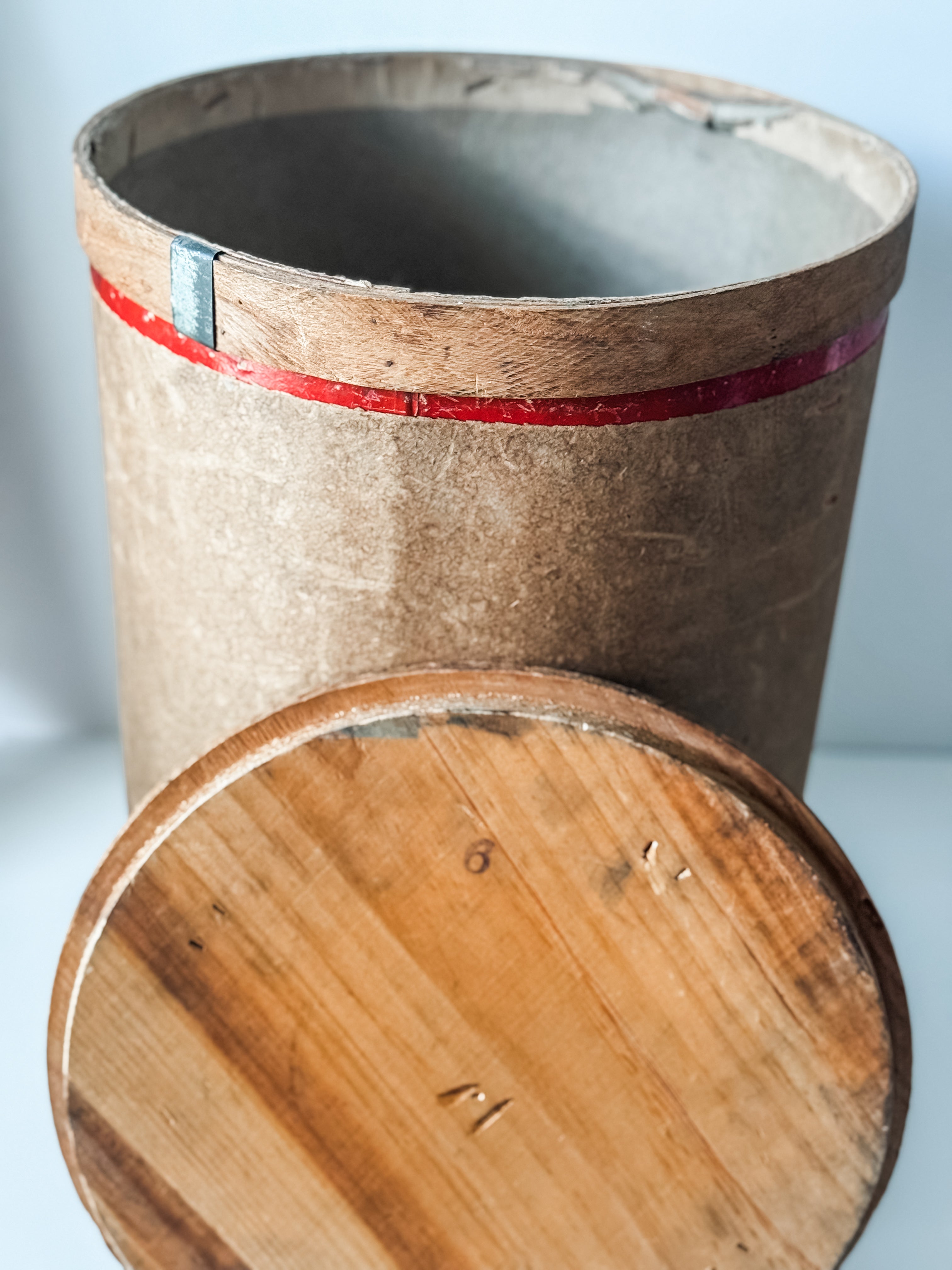 Antique Wood and Paper Pantry Box