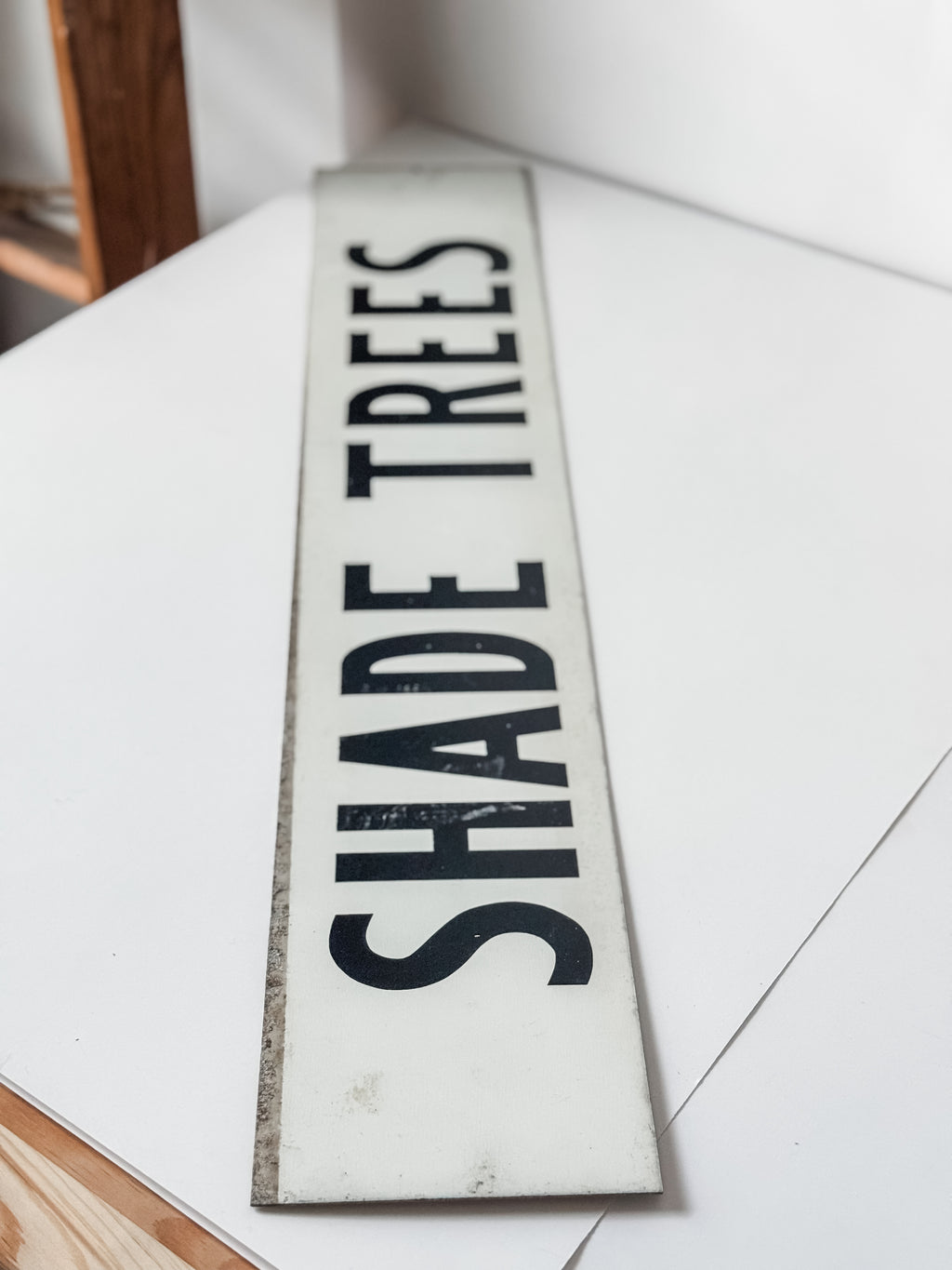 Vintage Metal Shade Tree Nursery Sign