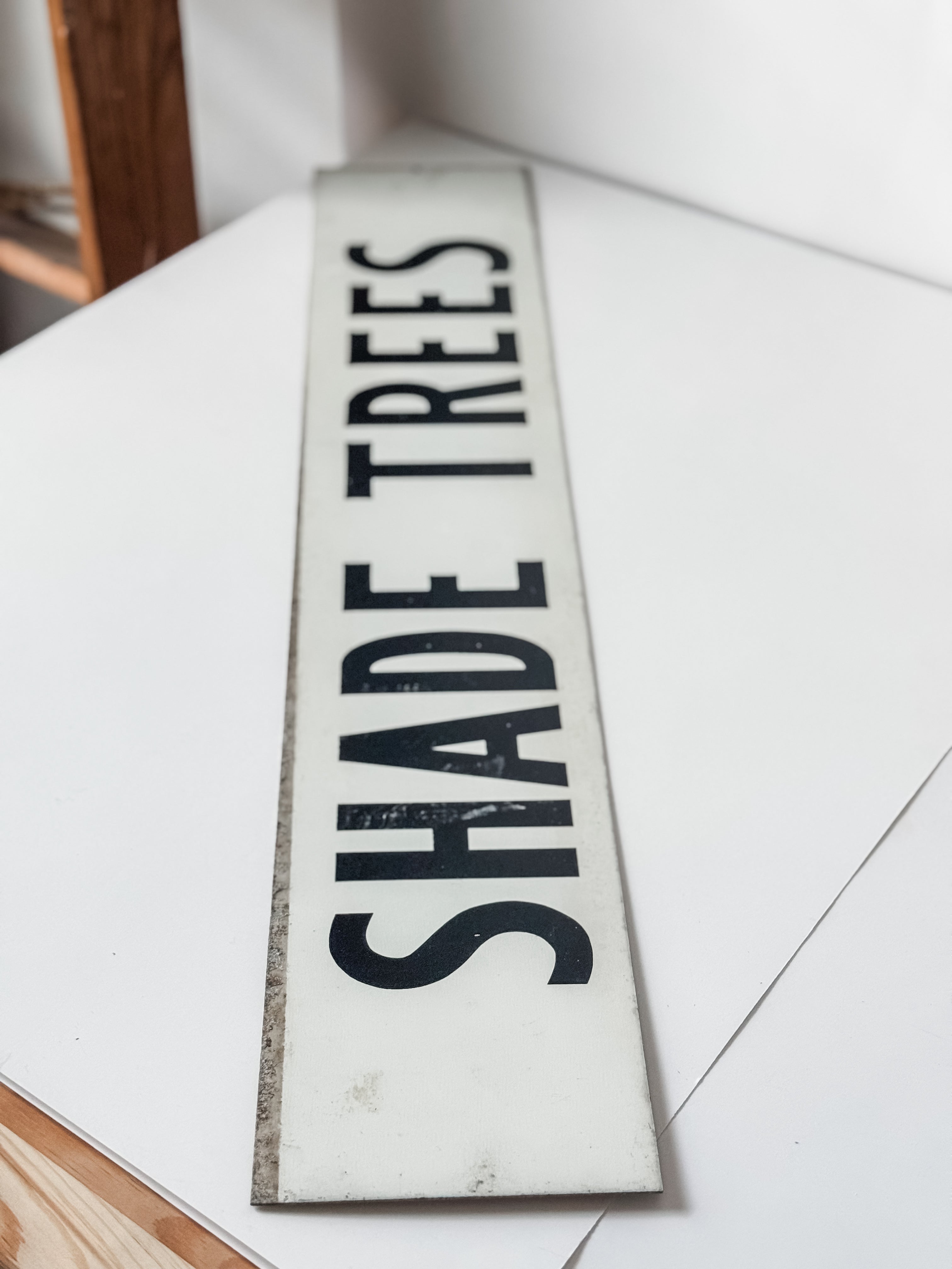 Vintage Metal Shade Tree Nursery Sign