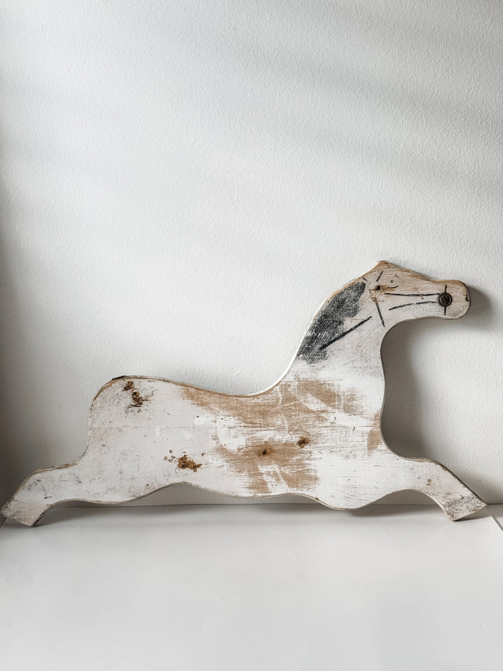 Wood Folk Art Painted Horse