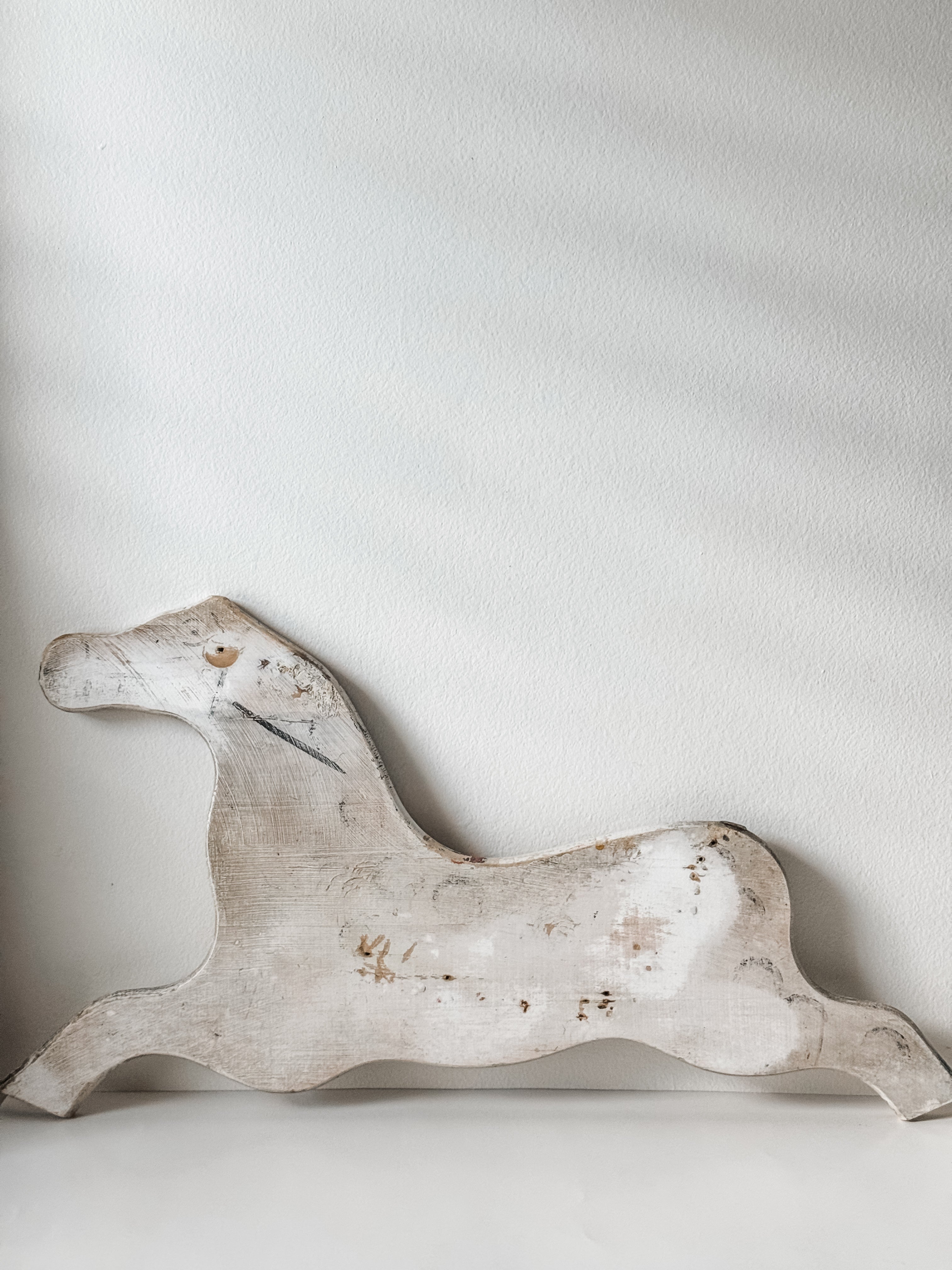 Wood Folk Art Painted Horse