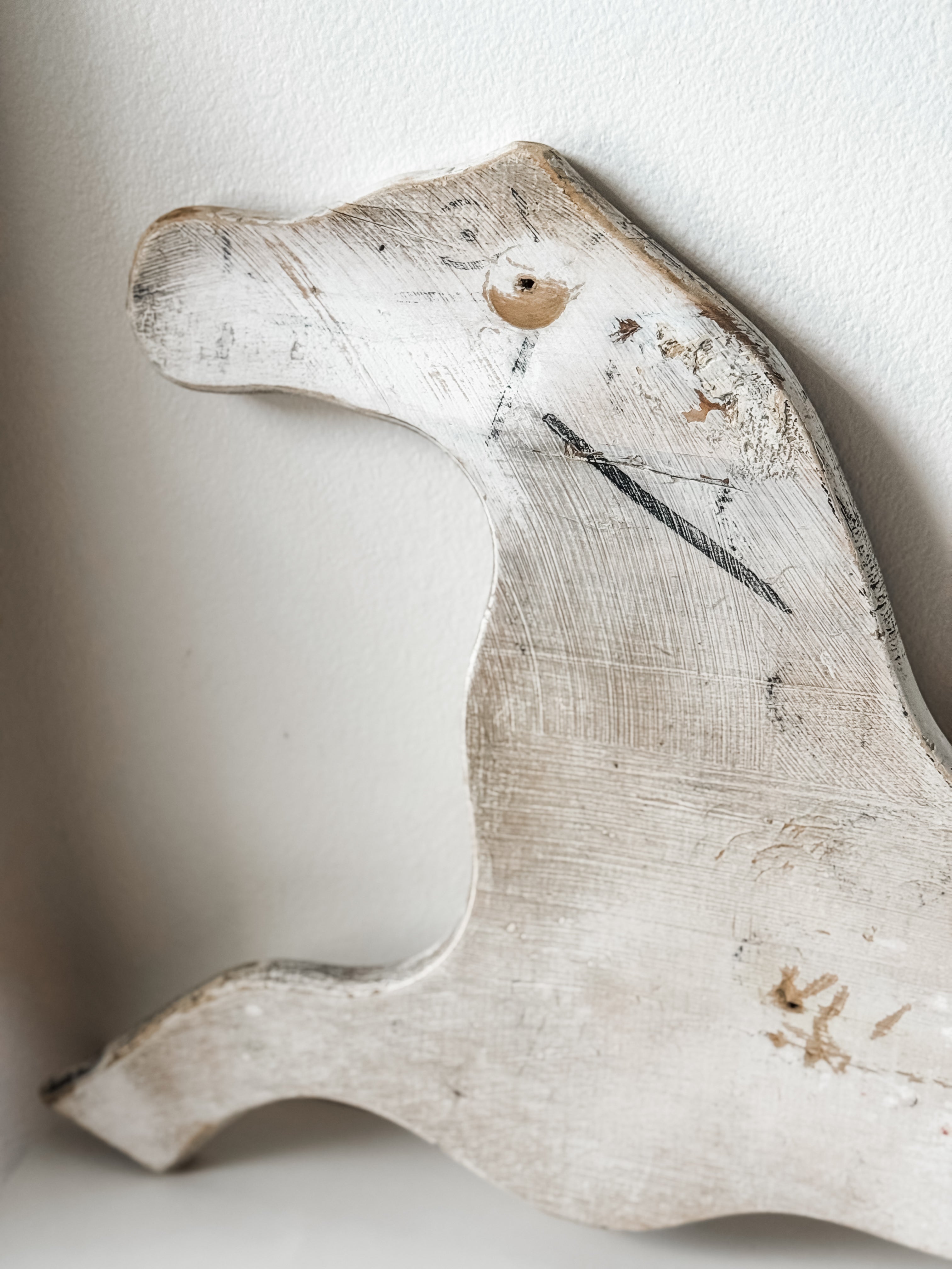 Wood Folk Art Painted Horse