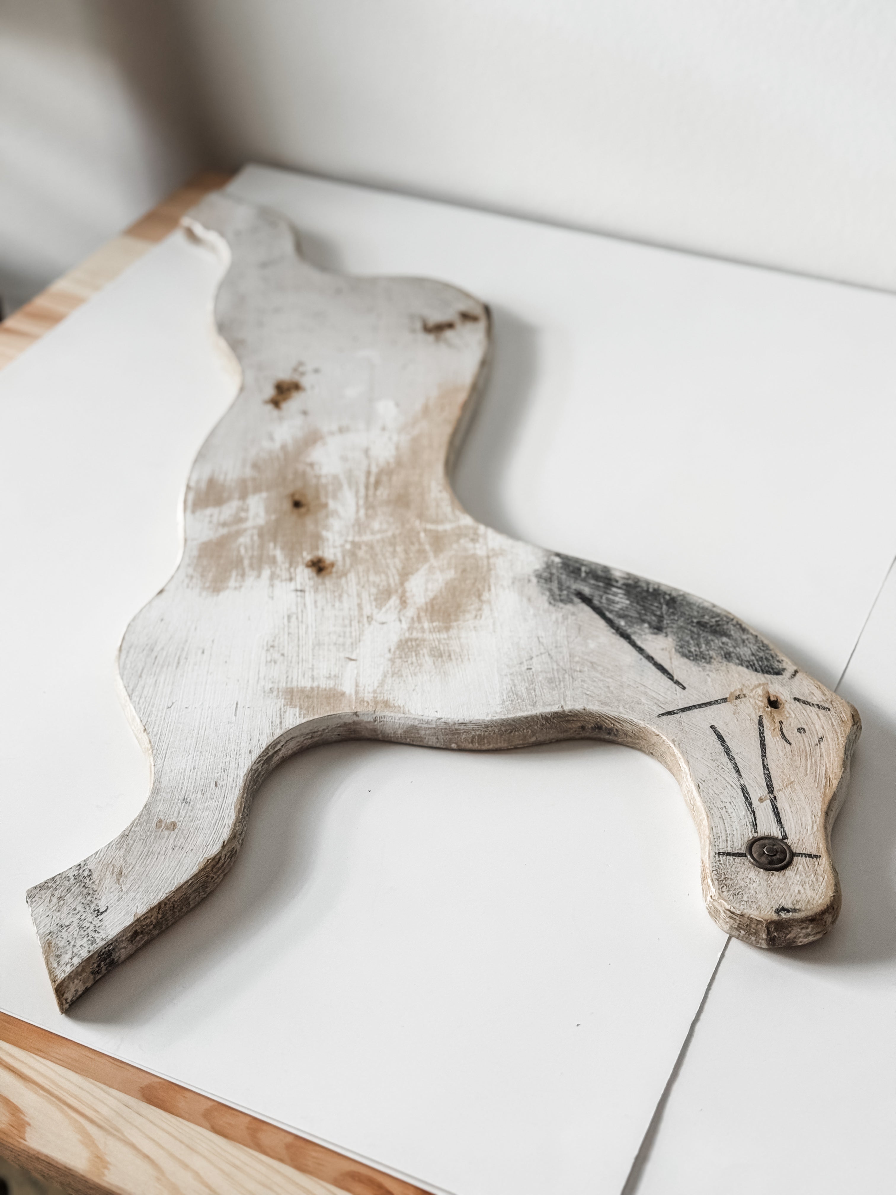 Wood Folk Art Painted Horse